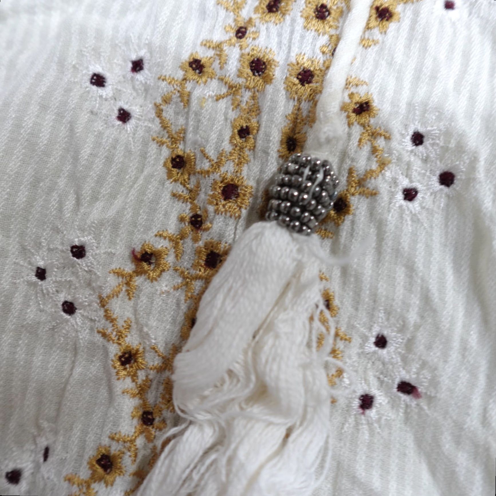 Topshop Topshop Kate Moss Womens Dress 6 Beige Sequin Boho Festival Sundress Casual Party/Cocktail Women Girls Mens Size M / US 6-8 / IT 42-44 - 3 Thumbnail