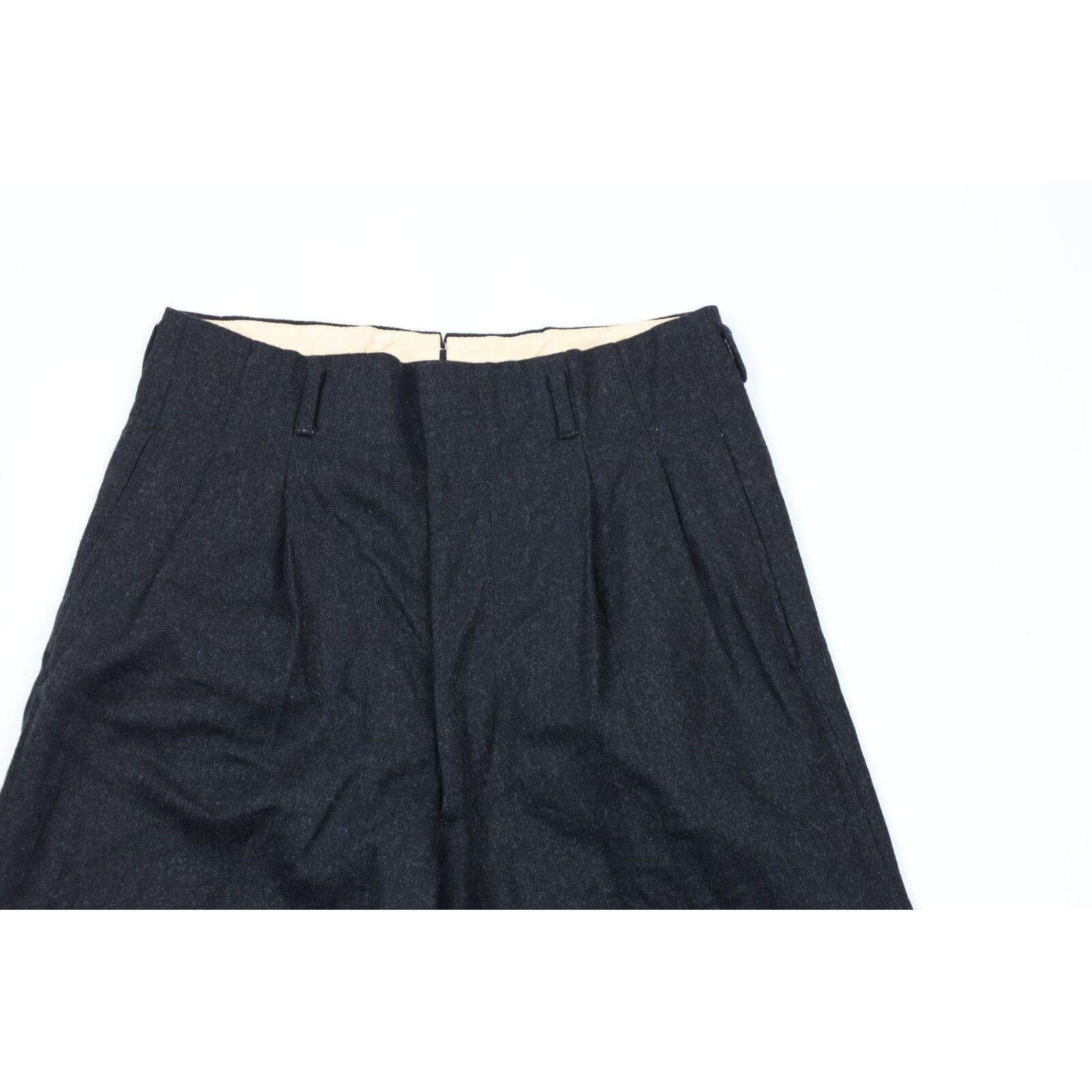 Vintage Vintage 30s Heavyweight Wool Pleated Cuffed Wide Leg Pants Size US 30 / EU 46 - 2 Thumbnail