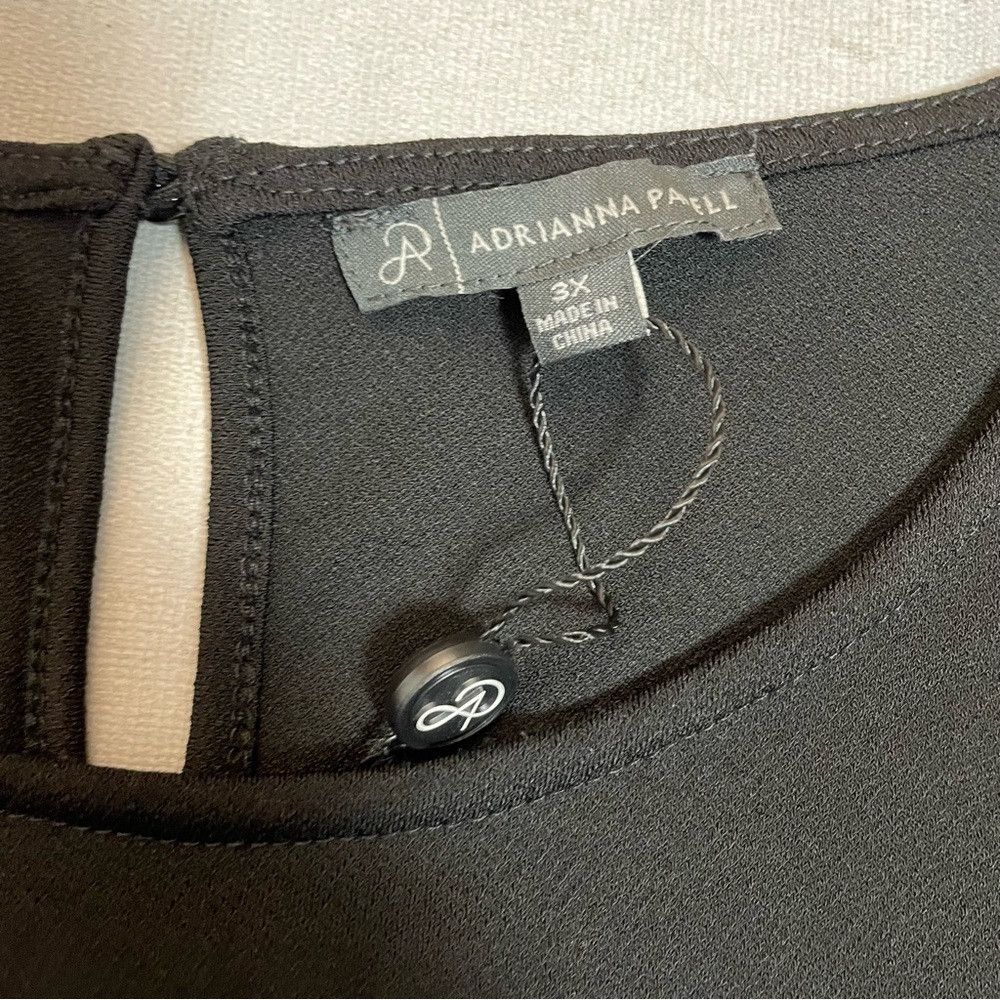 Adrianna Papell NWT New $69 Adrianna Papell Bell Sheer Sleeve Black Top Siz Size 3XL / US 20-22 - 7 Thumbnail