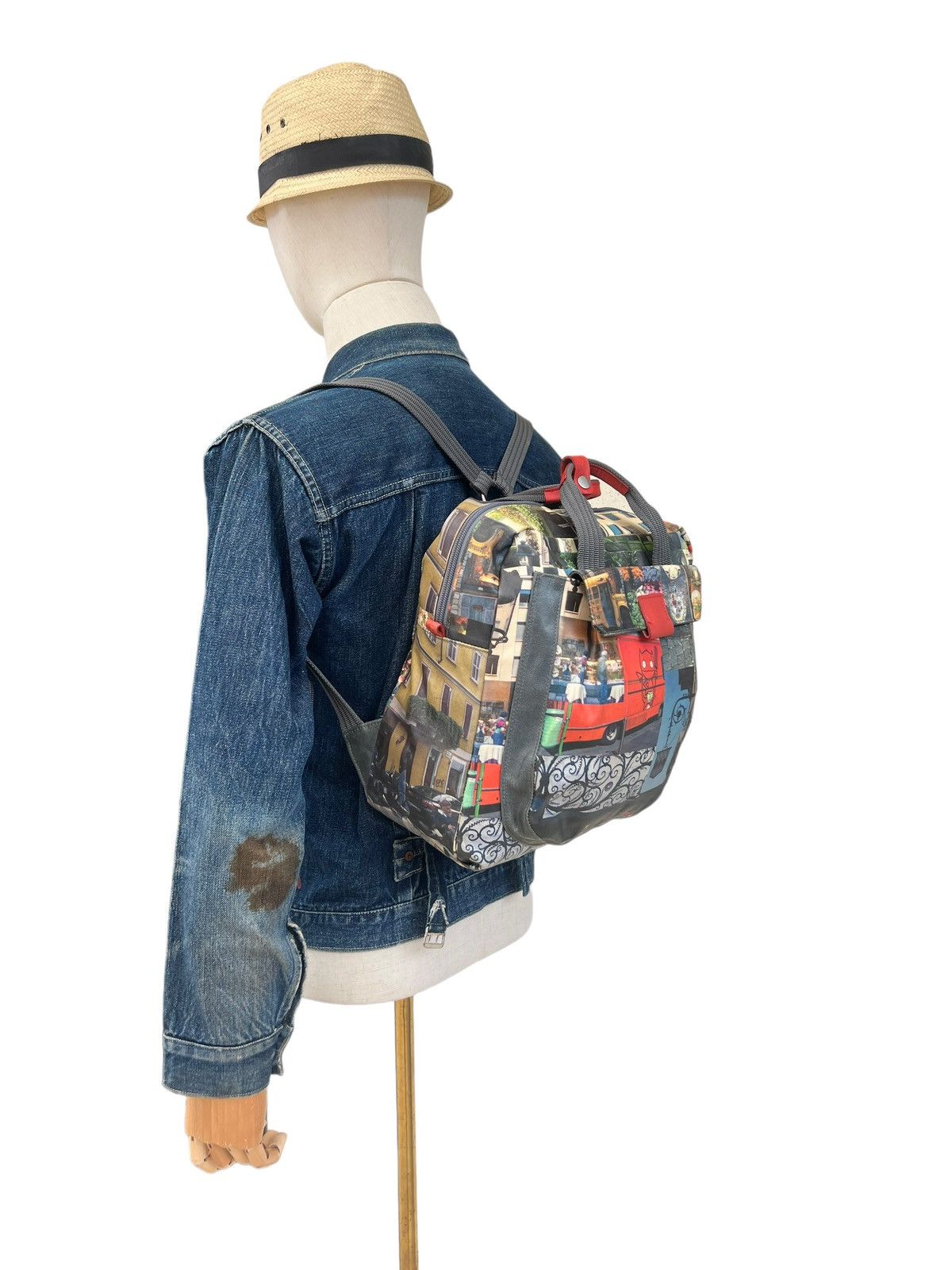 Vintage Arukan Japan Tarpaulin Printed Backpack Size ONE SIZE - 1 Thumbnail