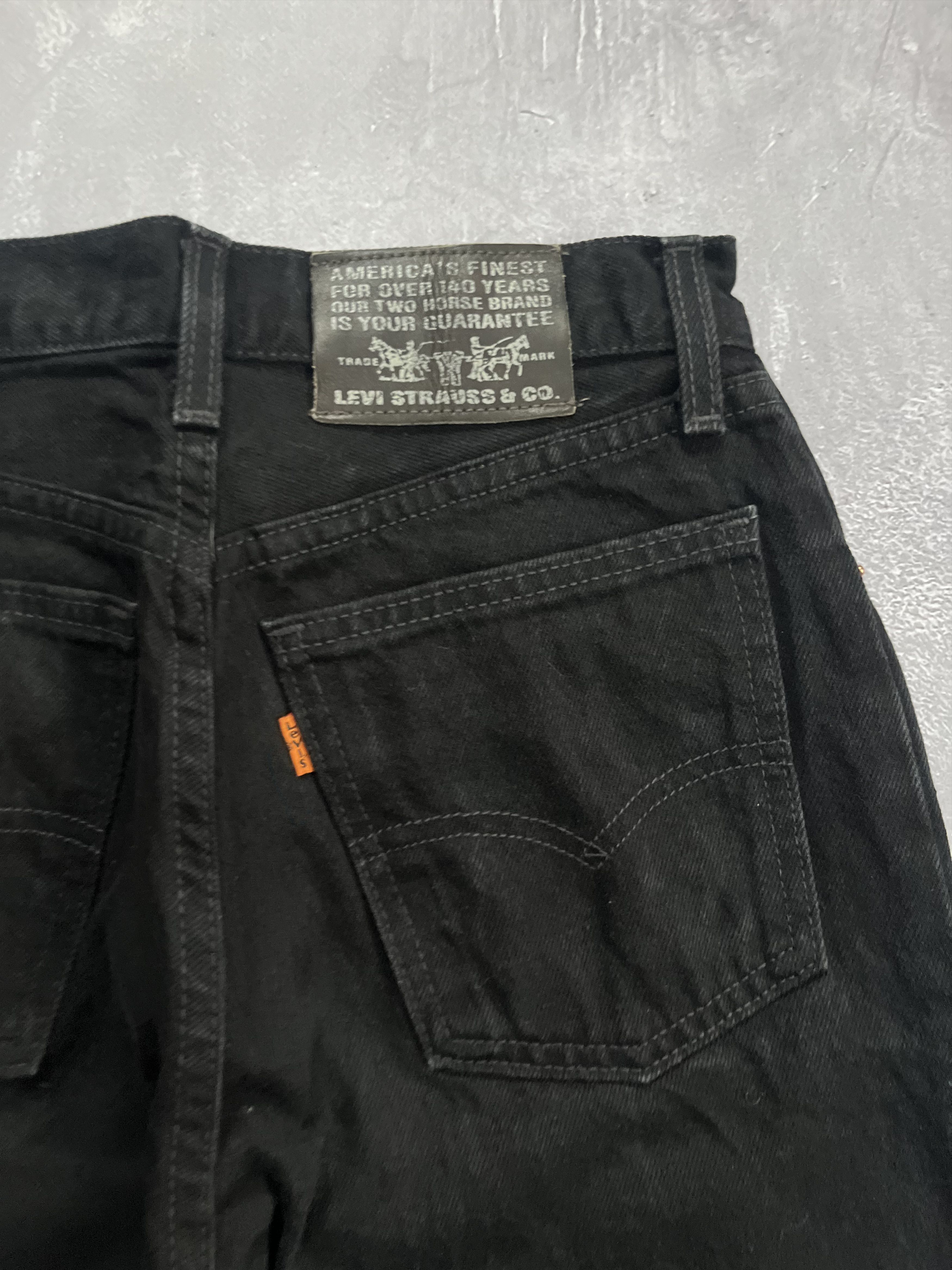 Levi's Vintage LEVIS 881 high waist ribcage mom JEANS Black W29 L32 Size 29" - 4 Thumbnail