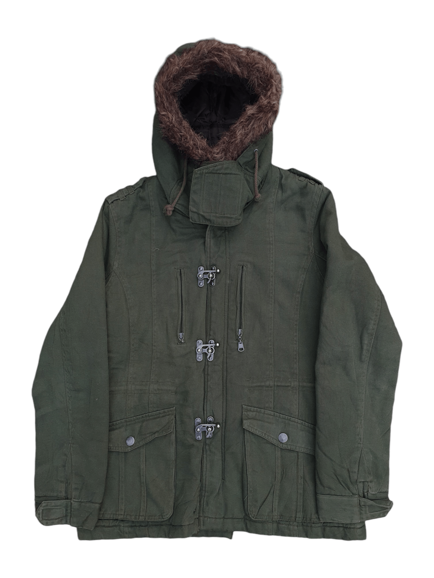 IN THE ATTIC - Fur Hooded Military Jacket