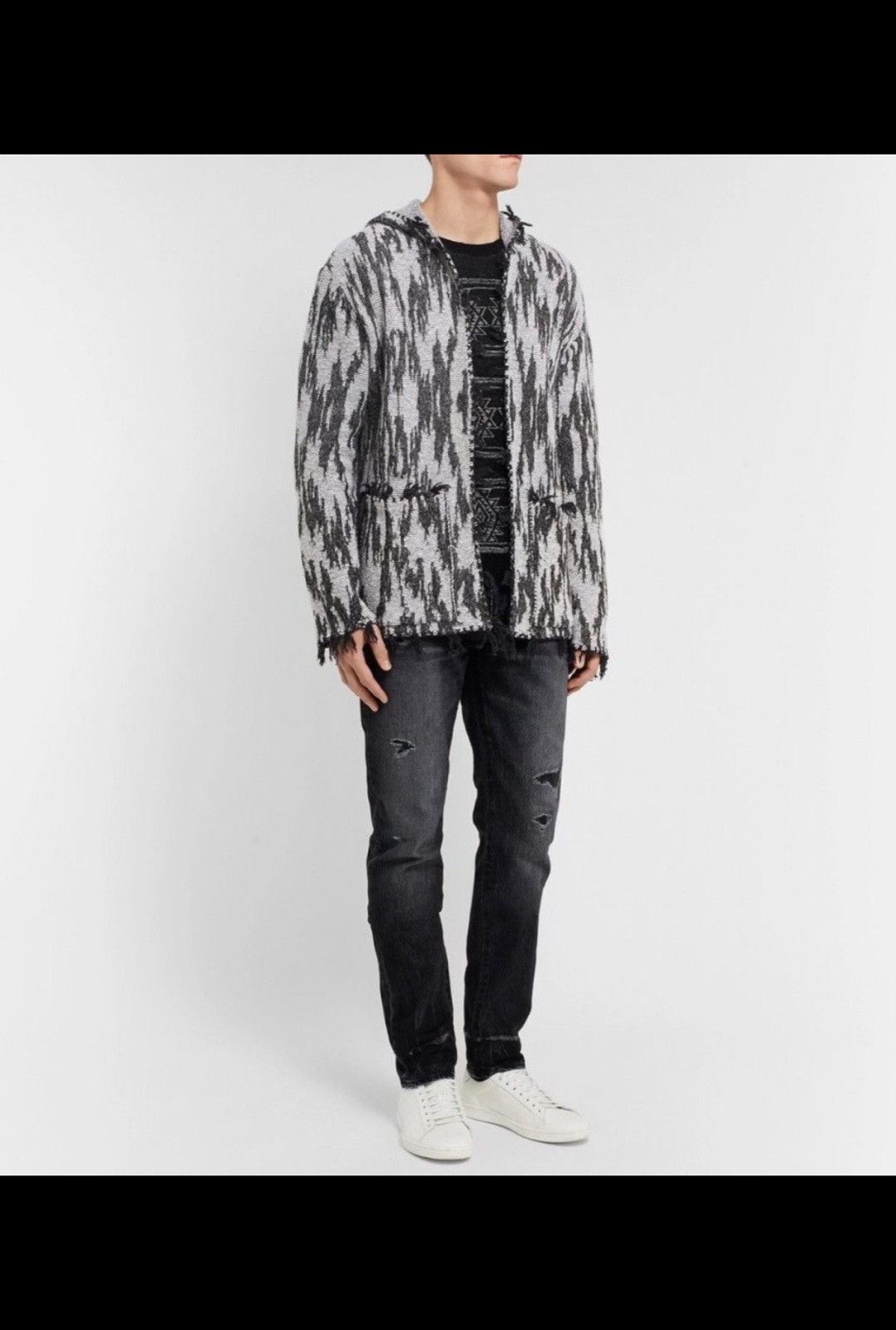 Saint Laurent Paris Saint Laurent YSL 2017SS Beige Linen Wool Hooded Cardigan Size US S / EU 44-46 / 1 - 7 Thumbnail
