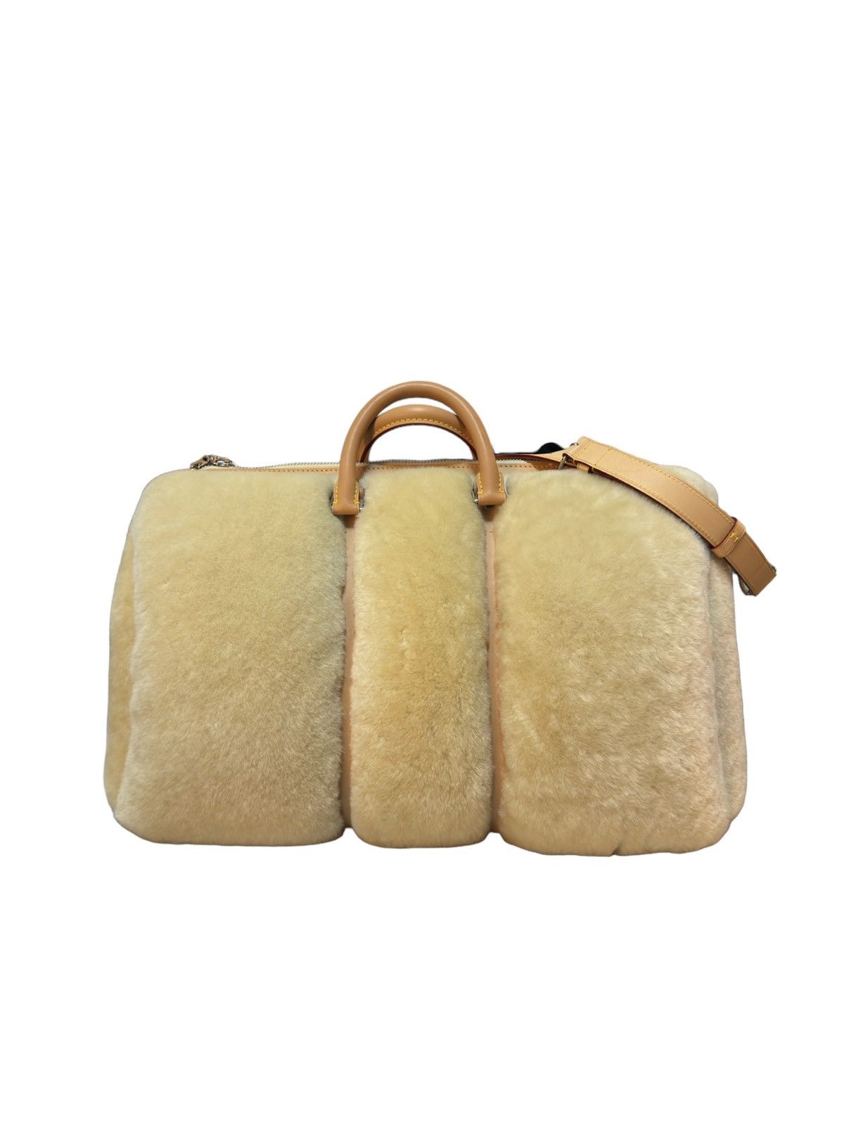 Louis Vuitton Louis Vuitton Mink Keepall Bandoulière 50 (Shearling) Duffle Size ONE SIZE - 9 Thumbnail