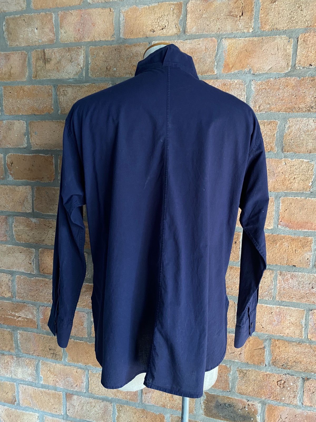 Y's Y's Yohji Yamamoto Blue Mandarin Collar Shirt Size US M / EU 48-50 / 2 - 11 Thumbnail