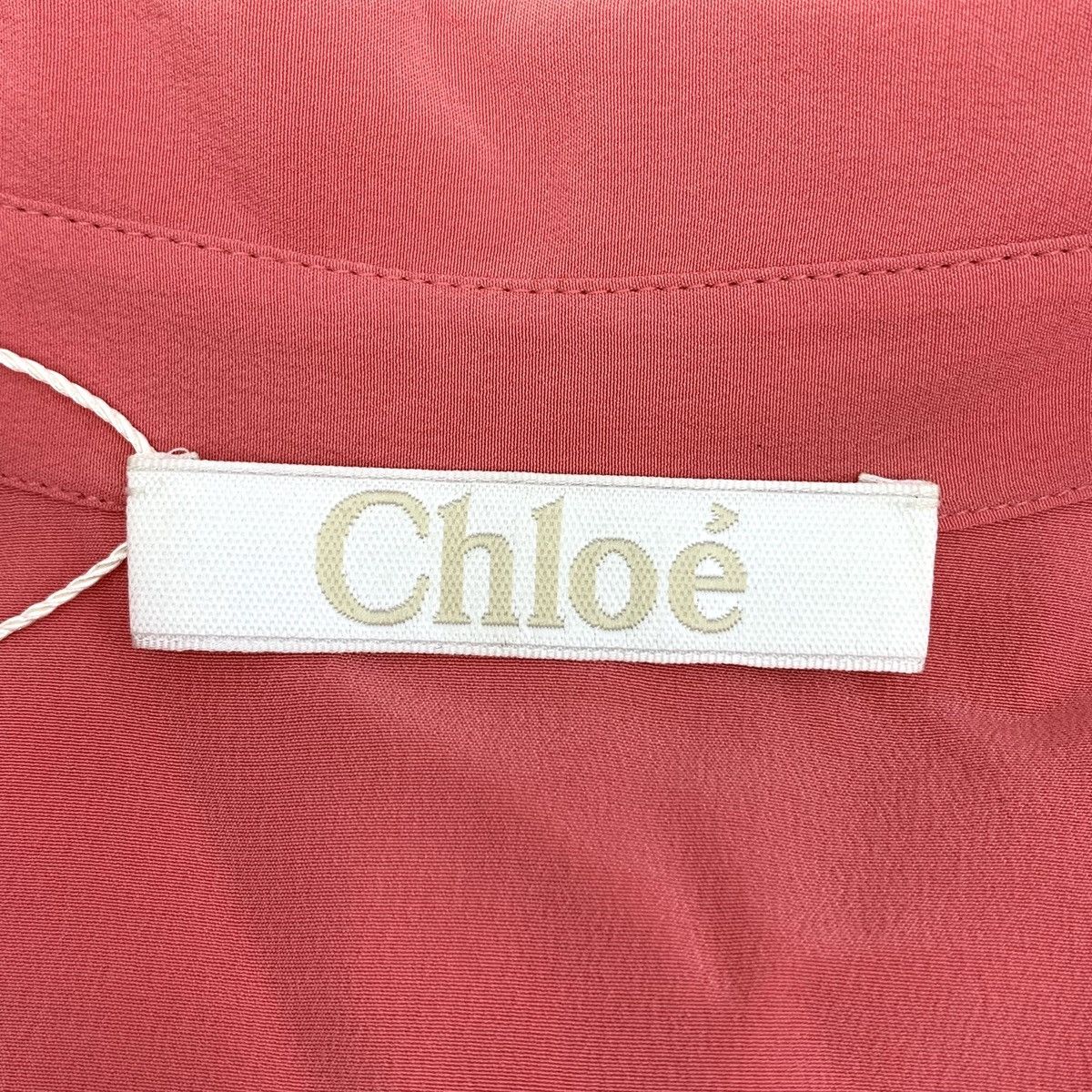 Chloe Chloe Color-blocked Silk Collared Long Sleeve Shirt K26WX Size S / US 4 / IT 40 - 5 Thumbnail