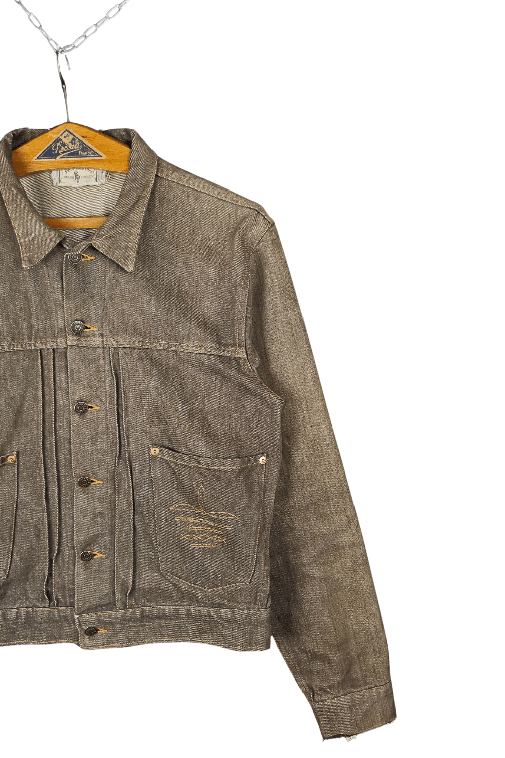 Polo Ralph Lauren 1987 RL “Polo Western” Pleated Trucker – Sulfur Brown Denim Size US L / EU 52-54 / 3 - 5 Thumbnail
