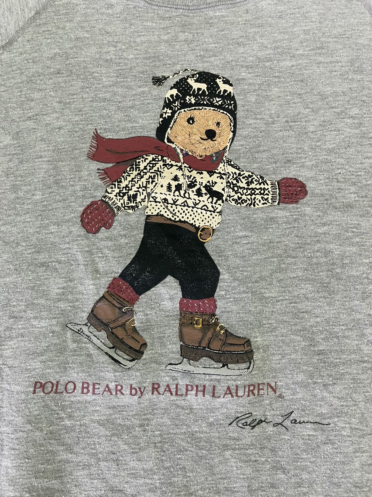 Polo Ralph Lauren Vintage Polo Bear Ice Skating by Ralph Lauren Sweatshirt Size US M / EU 48-50 / 2 - 8 Thumbnail