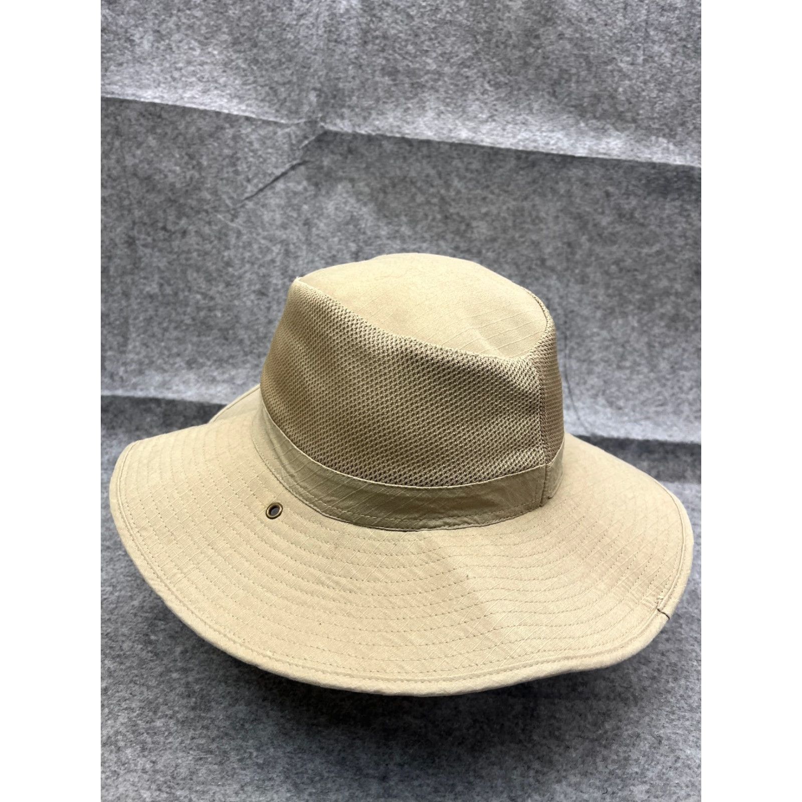 Vintage Goldoast Sunwear Bucket Hat Adult One Size Beige 100% Cotton Camp Beach Hat/Cap Unisex Adults Beige Bucket Hat 100% Cotton Summer Beach Camp Outdoor Size ONE SIZE - 5 Thumbnail