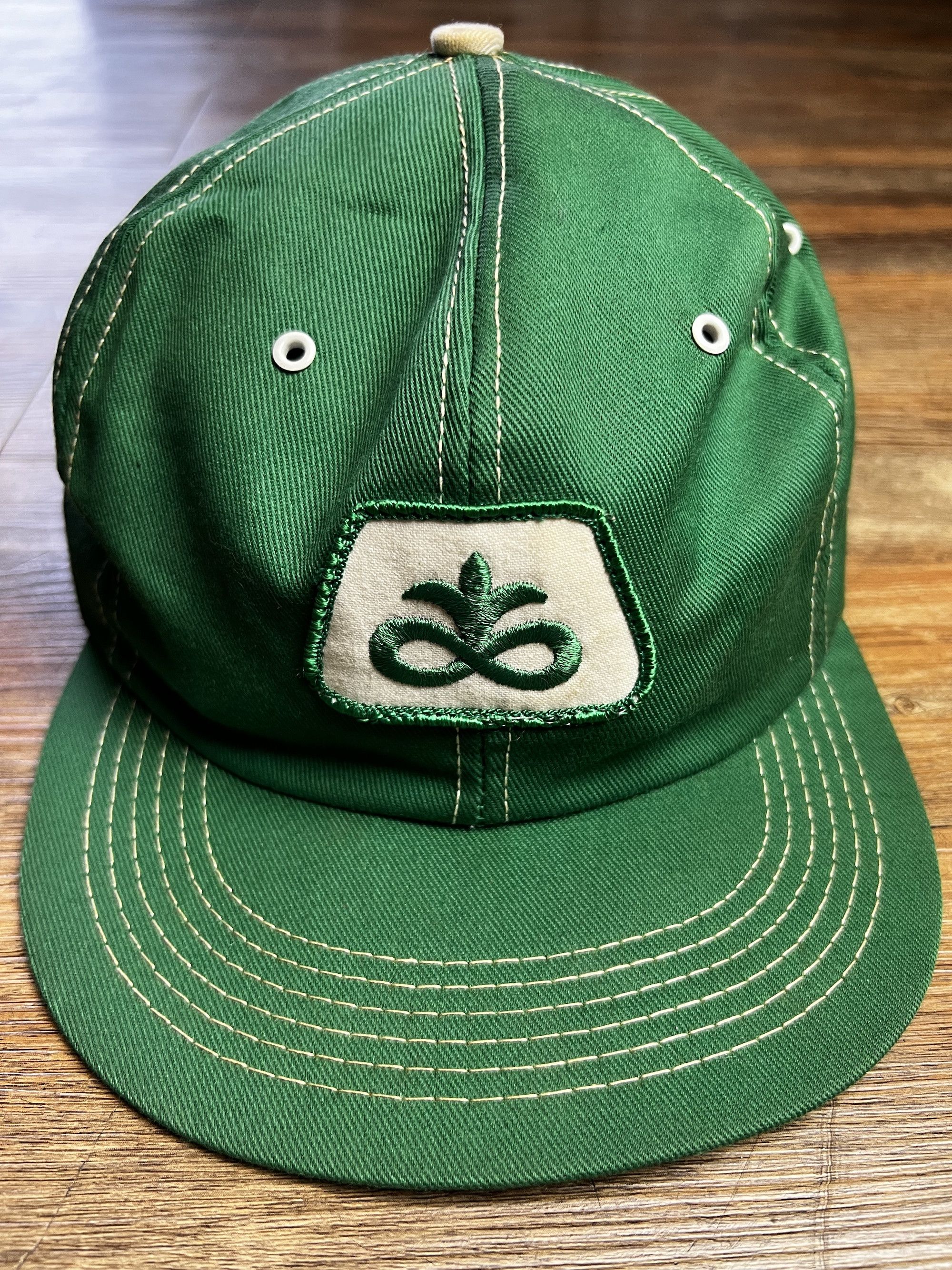 Vintage Vintage 1980's Pioneer Hi-Bred Seeds K-Products Snapback Hat Size ONE SIZE - 2 Thumbnail