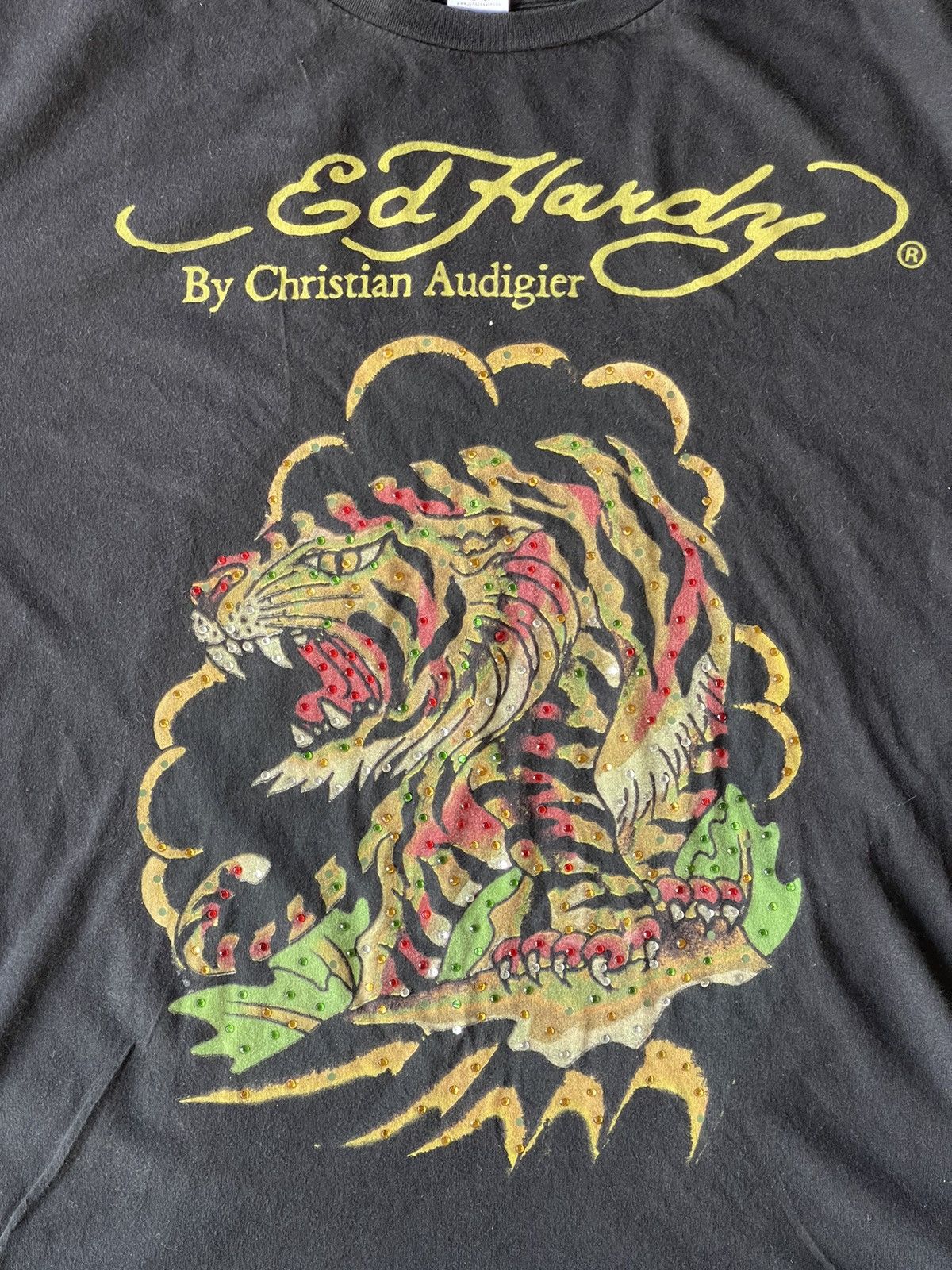 Ed Hardy Vintage Ed Hardy By Christian Audigier T shirt Y2K Size US XXL / EU 58 / 5 - 2 Thumbnail