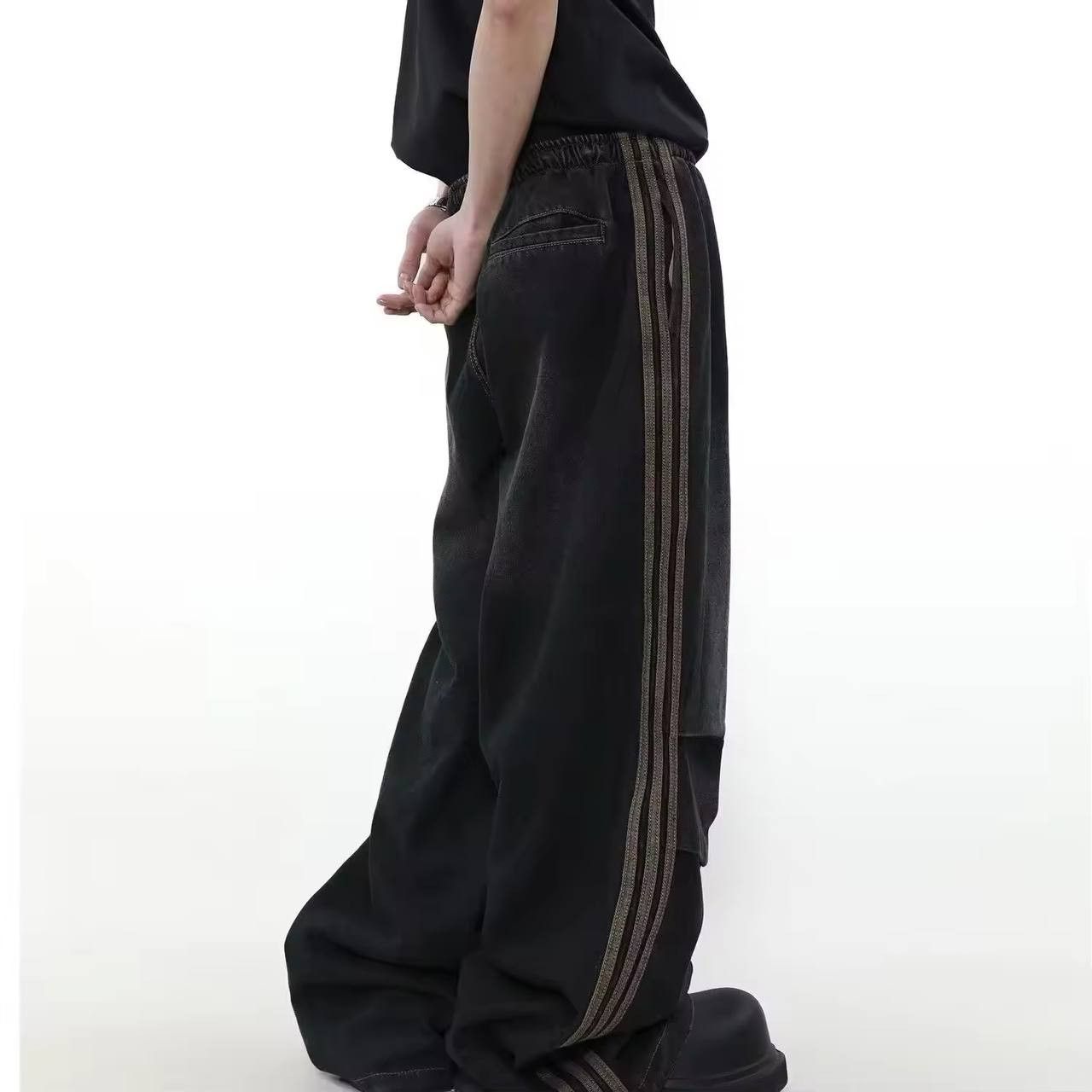Japanese Brand × Vintage baggy pants with elastic waistband Size US 34 / EU 50 - 1 Thumbnail