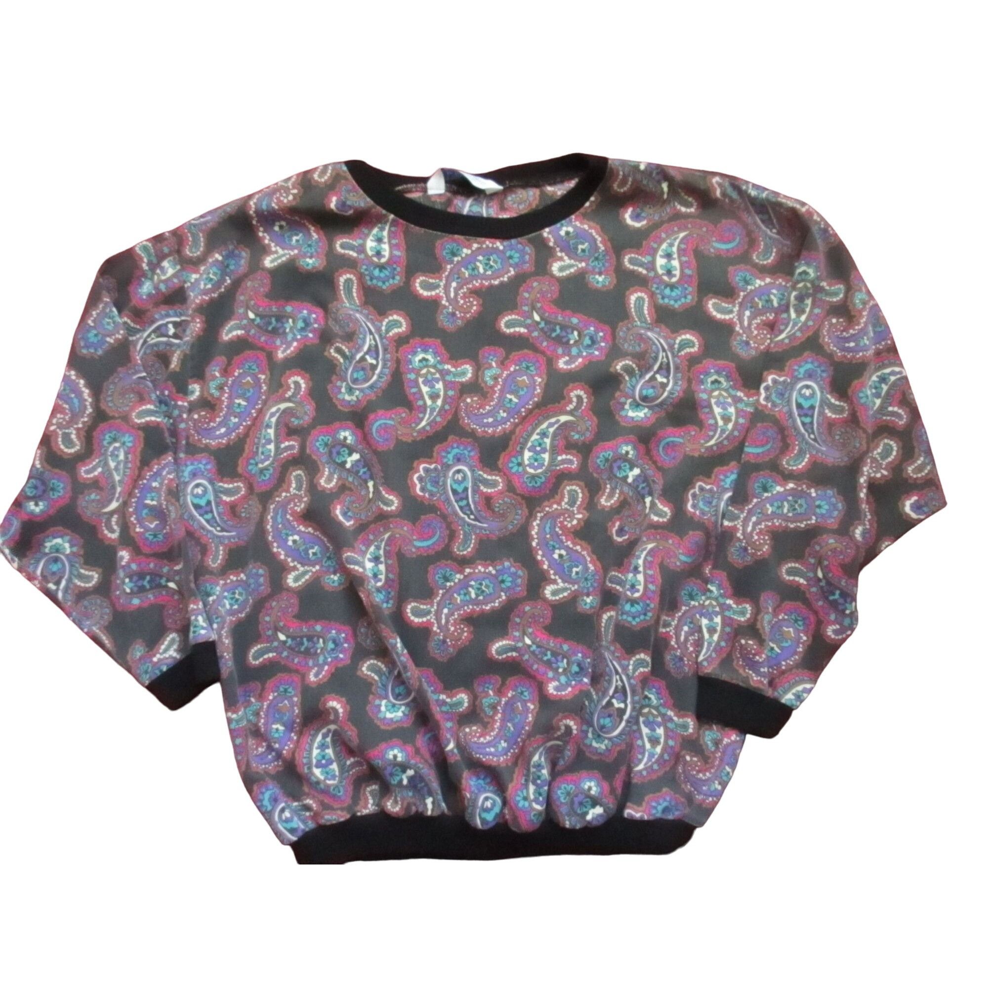 Vintage Vintage Women's Pullover Shirt 15-16 Large 1980's Paisley Pr Size L / US 10 / IT 46 - 1 Thumbnail