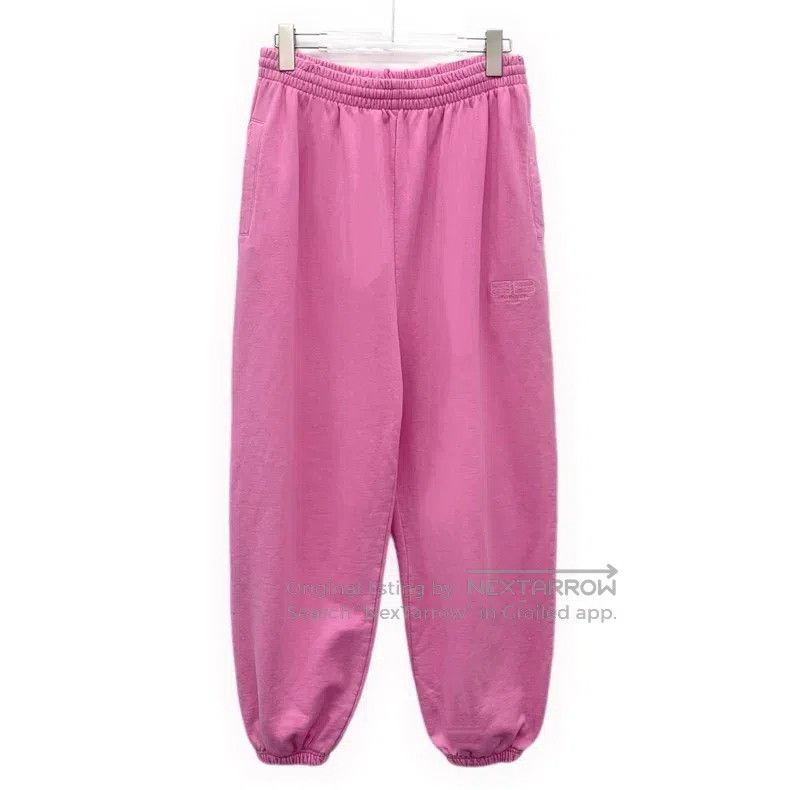 Balenciaga Balenciaga size S Pink Logo Embroidered Cotton Drawstring Size US 27 - 1 Thumbnail