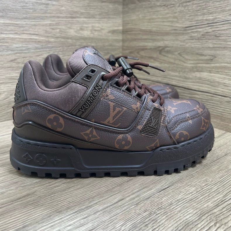 Louis Vuitton Louis Vuitton Trainer Brown Full Print Little Fat Ding sho Size US 5.5 / EU 38 - 3 Thumbnail