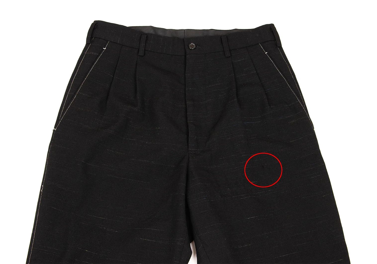 Yohji Yamamoto Yohji Yamamoto Wool Color Nepp Hem Button Pants Size US 38 / EU 54 - 2 Thumbnail