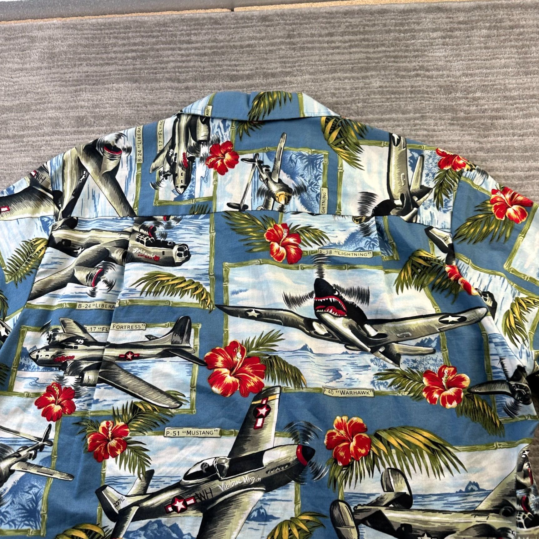 Vintage Kalaheo Shirt Mens Medium Hawaiian WWII Bomber Air Planes Print Fighter Jet Shirt Size US M / EU 48-50 / 2 - 5 Thumbnail