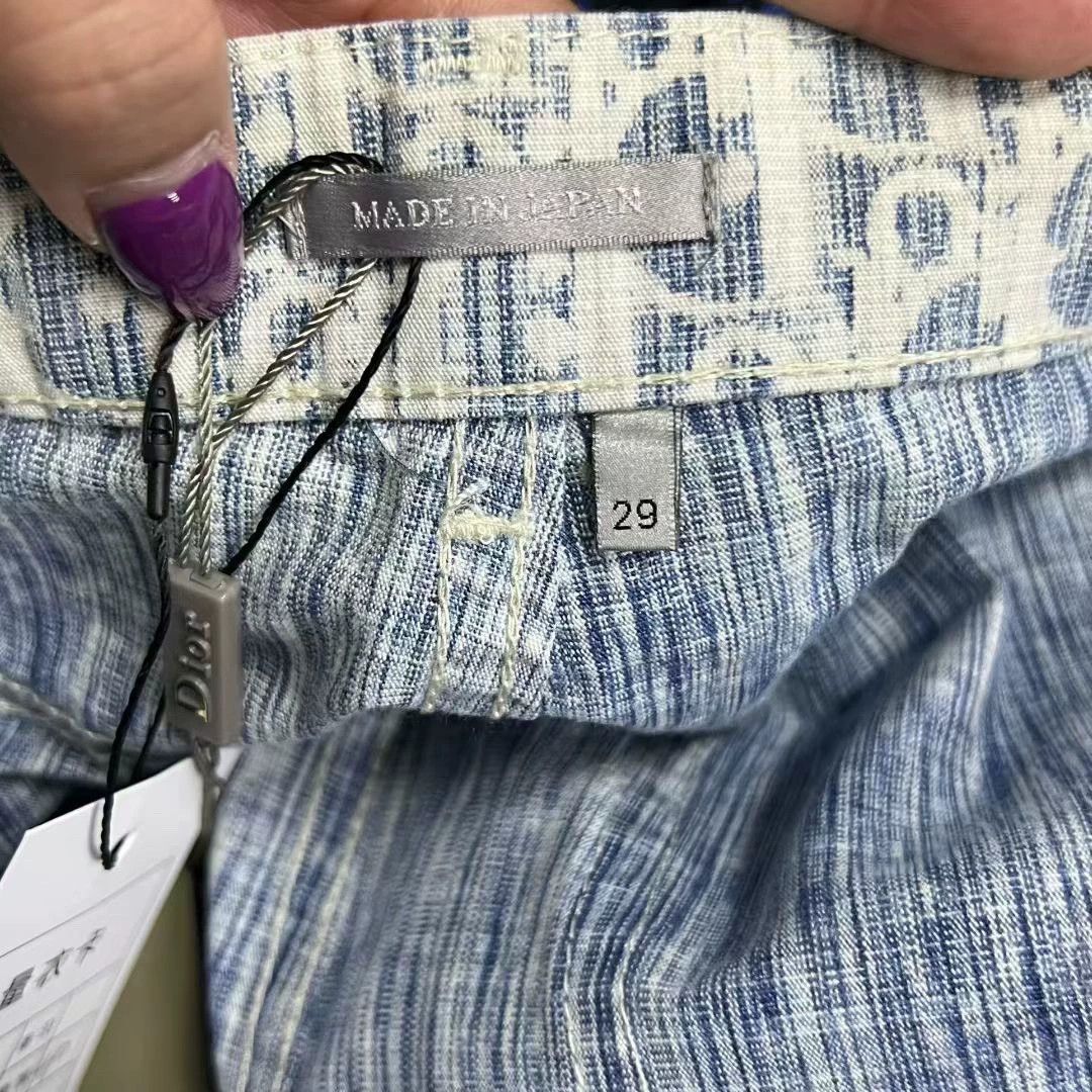 Dior dior blue printed slim-fit jeans Size US 29 - 2 Thumbnail