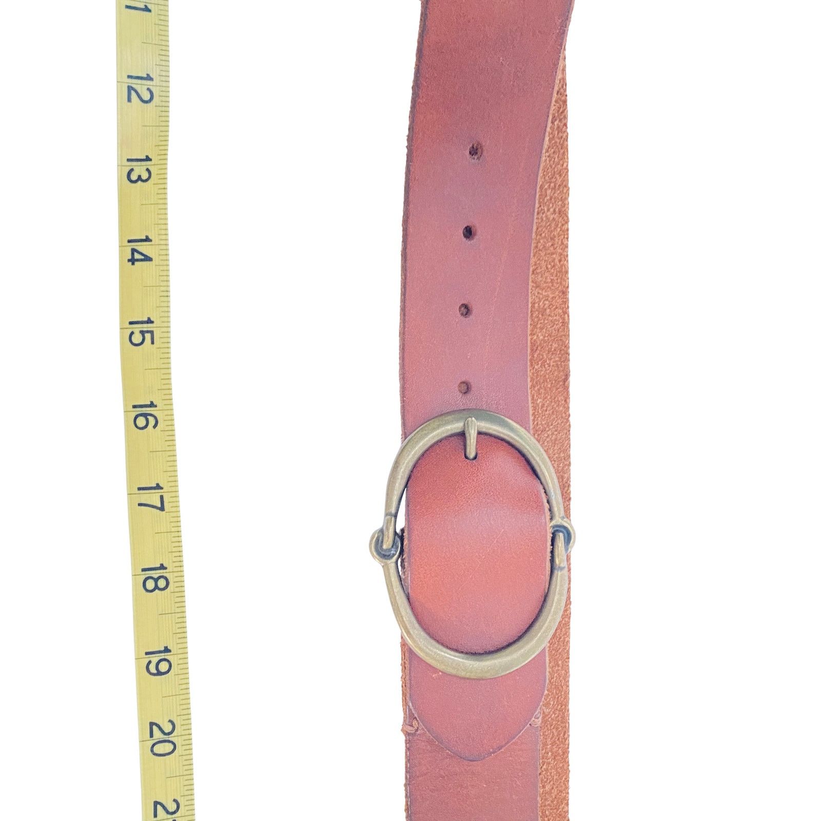 Ralph Lauren Ralph Lauren Tan Leather Belt with Brass Buckle Size 34 Size 34 - 2 Thumbnail
