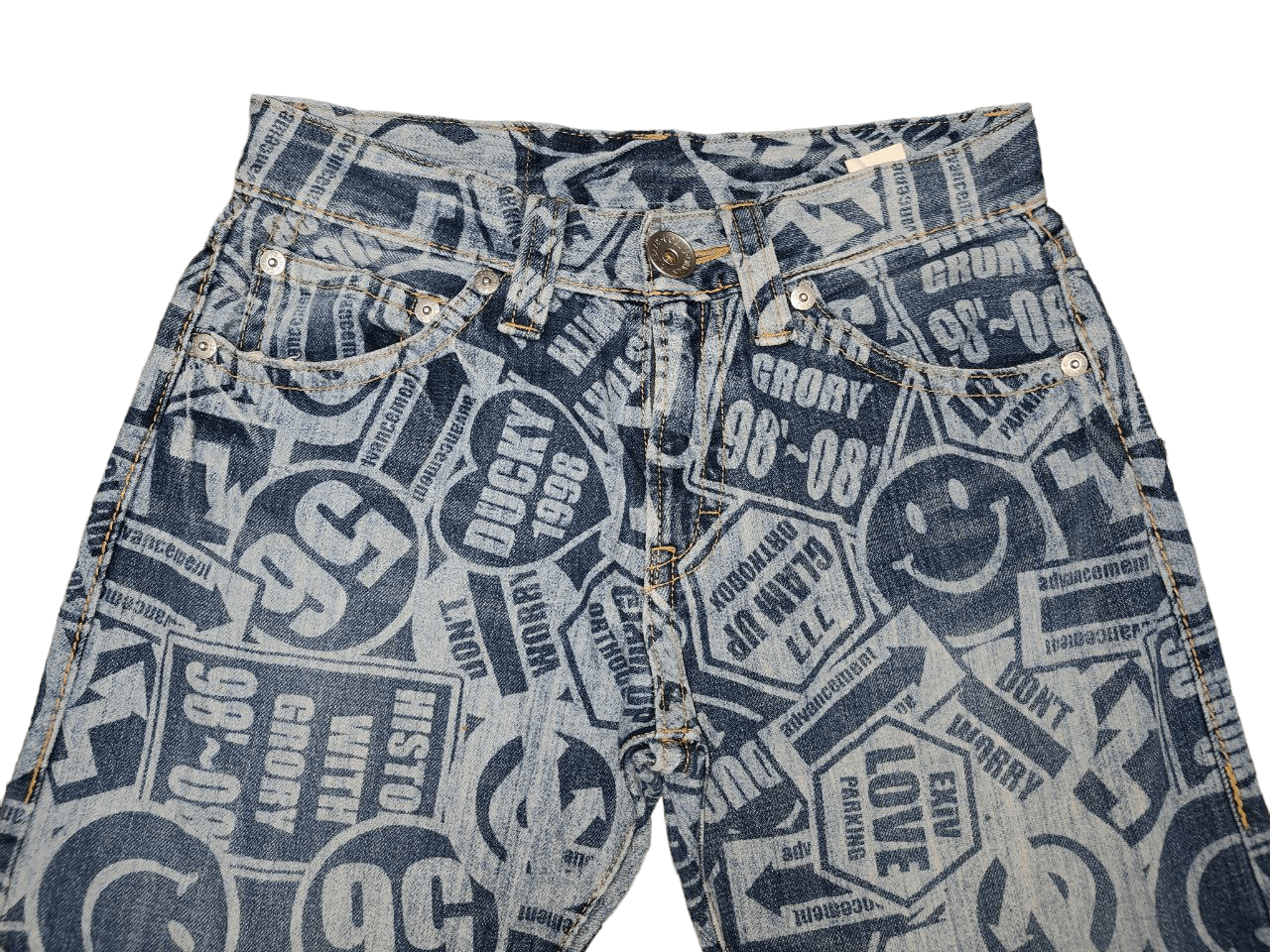 Japanese Brand Co & Lu Printed Denim Size US 30 / EU 46 - 4 Thumbnail