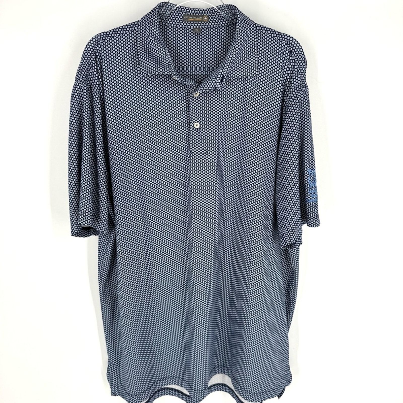 Peter Millar Peter Millar Patterned Polo Shirt Blue Size Men’s XL Size US XL / EU 56 / 4 - 1 Thumbnail