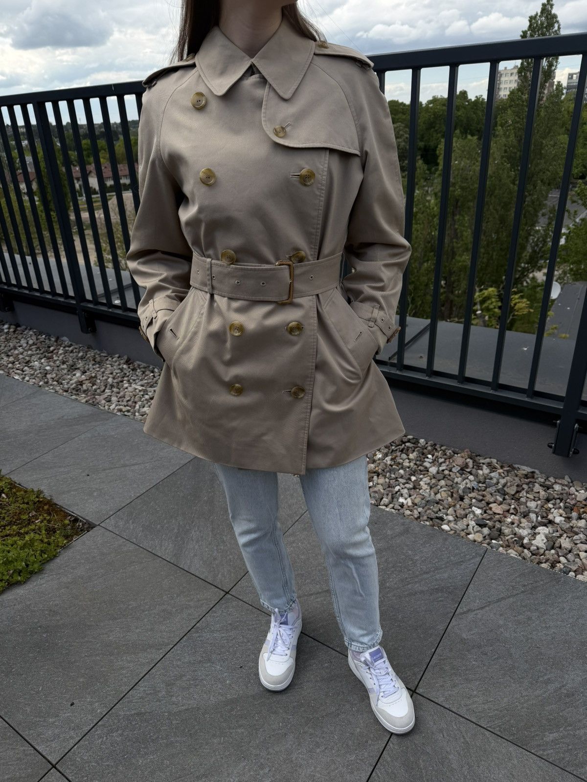 Burberry 80s 90s BurberryS Trench Coat Made in England Nova Check Size S / US 4 / IT 40 - 22 Thumbnail
