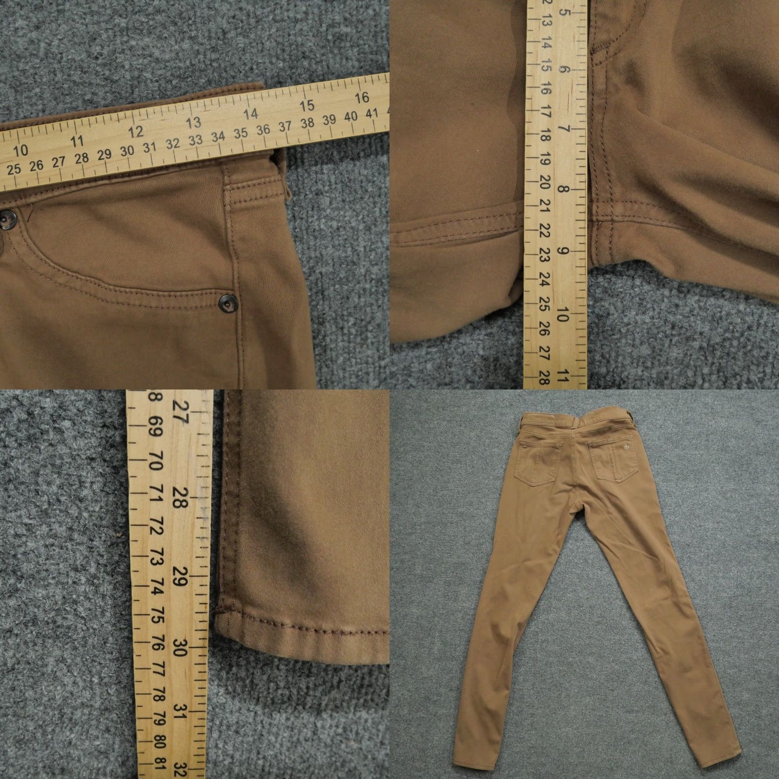 Rag & Bone Rag & Bone Pants Womens 27 Brown Leggings Slim Cropped 30in Inseam Womens Size 27" / US 4 / IT 40 - 8 Thumbnail
