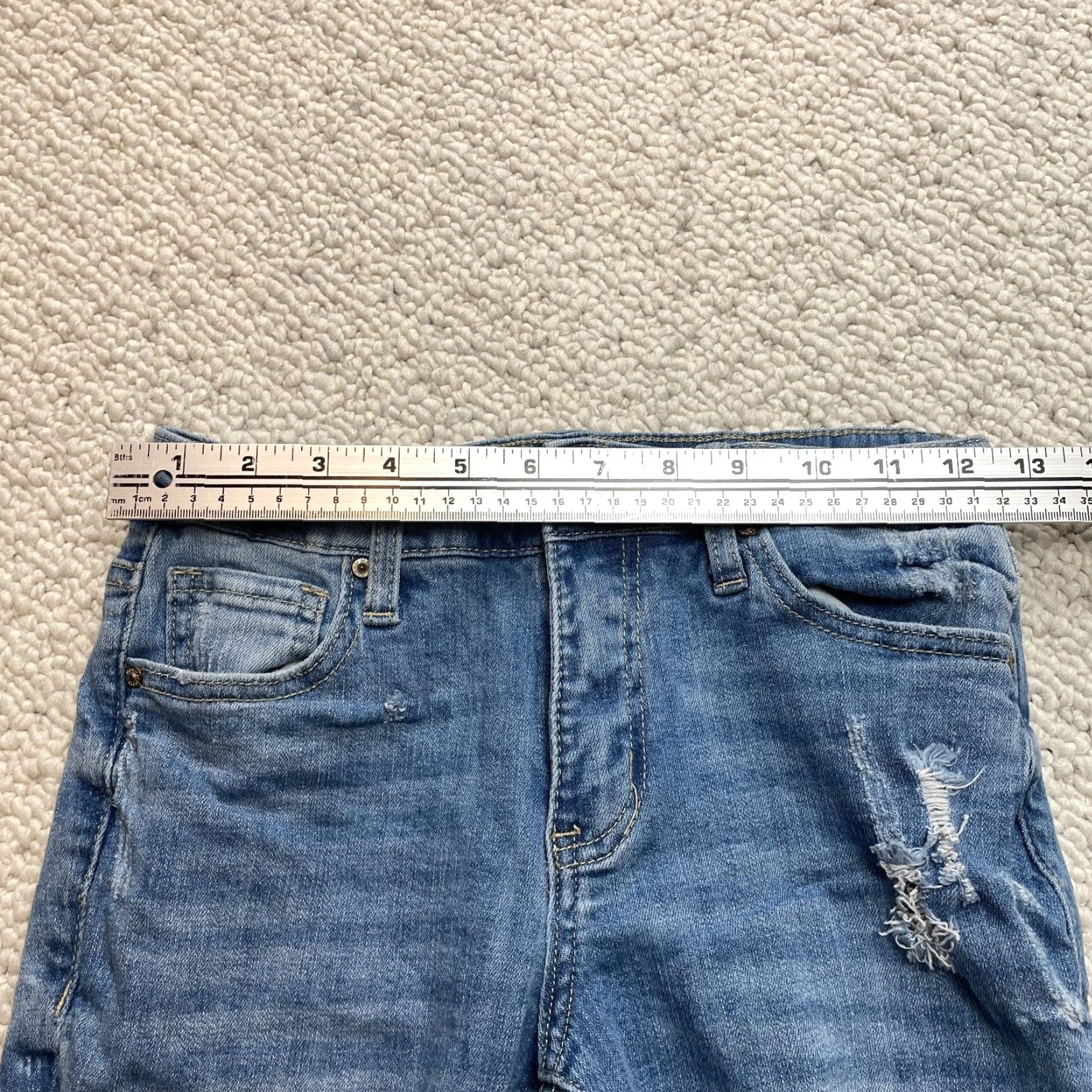 Denime Hammer Jeans Jeans Junior 3 Distressed Ripped Denim Medium Wash 25x25 Skinny Teens Size 42" / US 20 - 7 Thumbnail