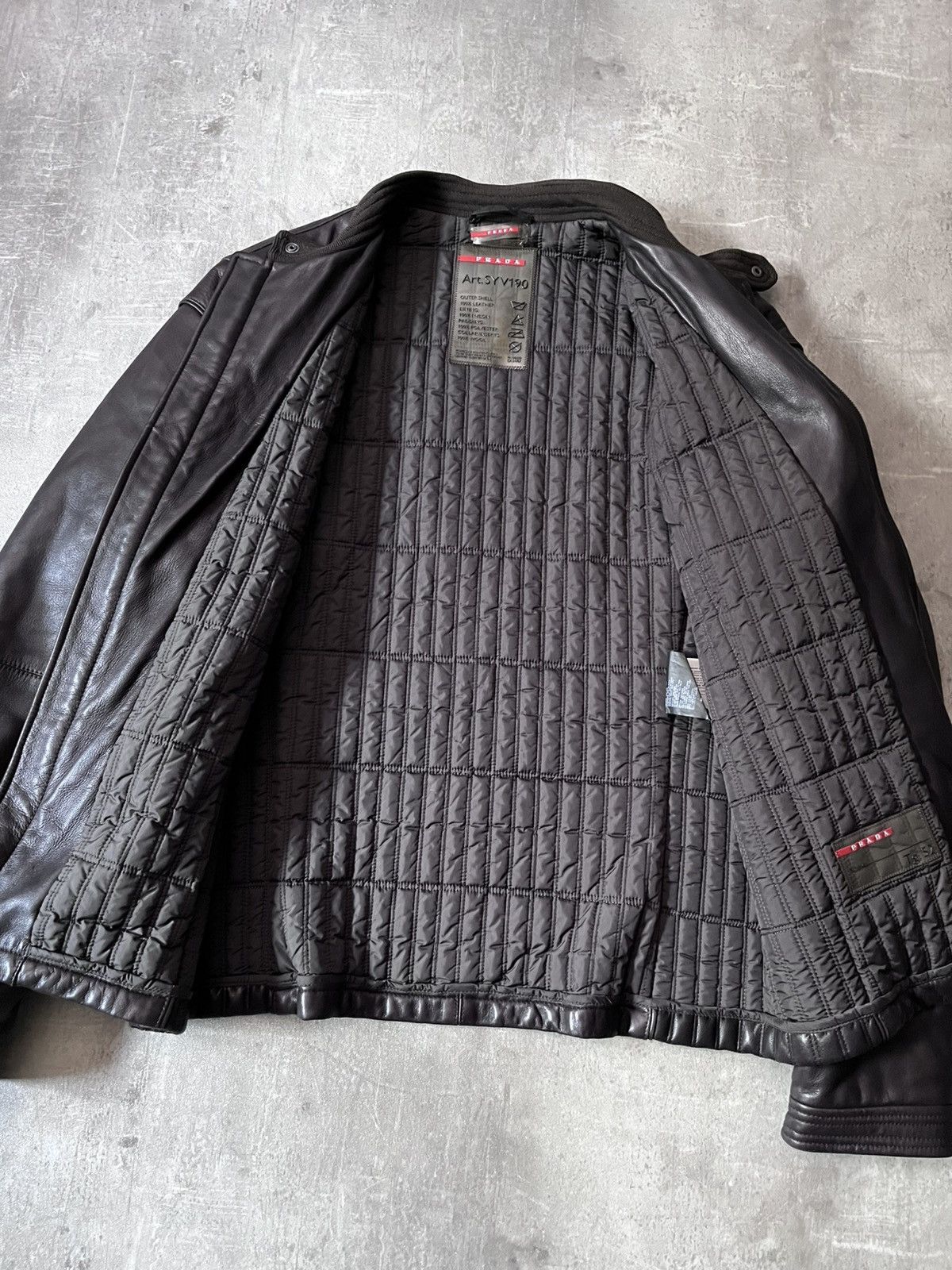 Prada Prada A/W 2007 biker brown leather jacket Size US L / EU 52-54 / 3 - 15 Thumbnail