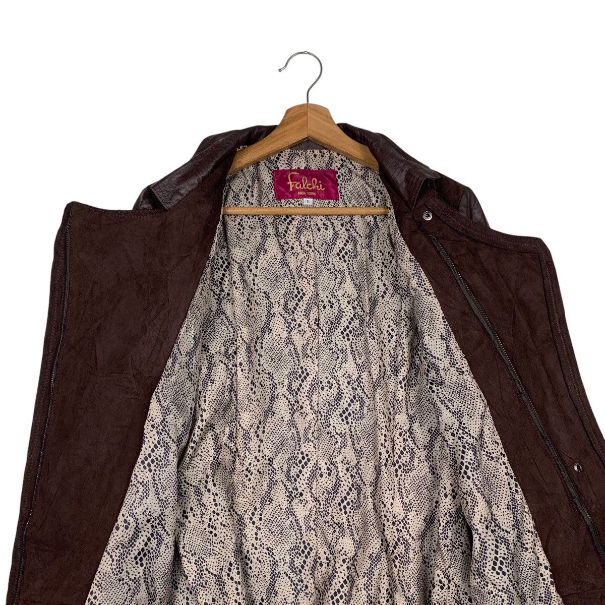 Japanese Brand CARLOS FALCHI Sheepskin Synthetic Leather Jacket #2115-C93 Size S / US 4 / IT 40 - 12 Thumbnail