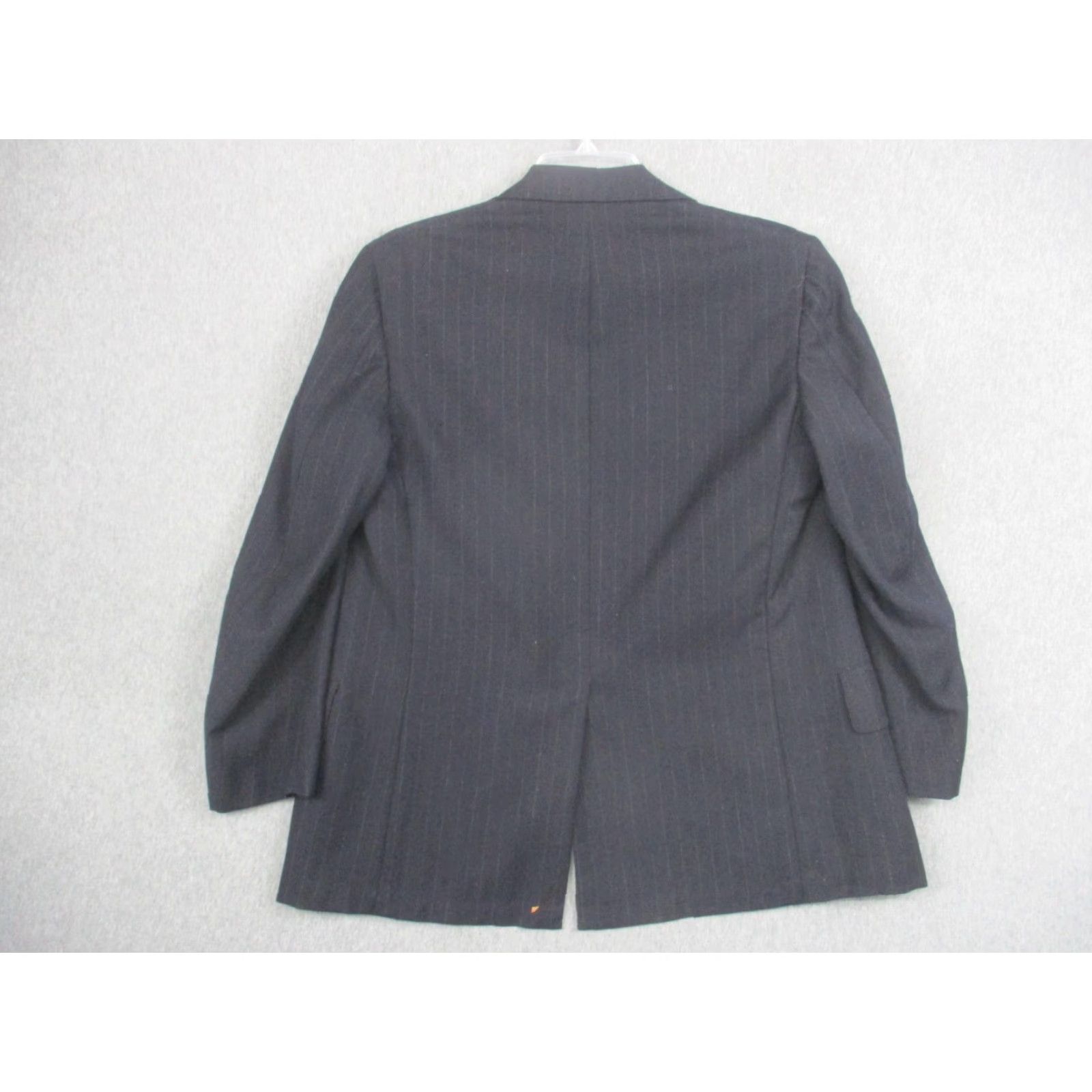 Brooks Brothers VINTAGE Brooks Brothers Blazer Mens 37L Blue Pinstripe 2 Button Jacket USA 80s Size 36R - 7 Thumbnail