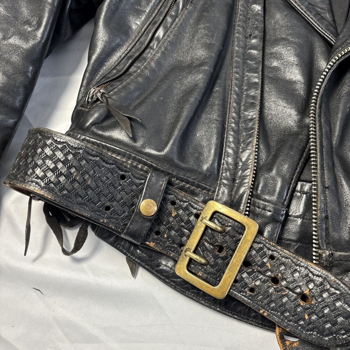 Other Vintage Langlitz Columbia Motorcycle Leather Jacket w/Belt Size US M / EU 48-50 / 2 - 4 Thumbnail