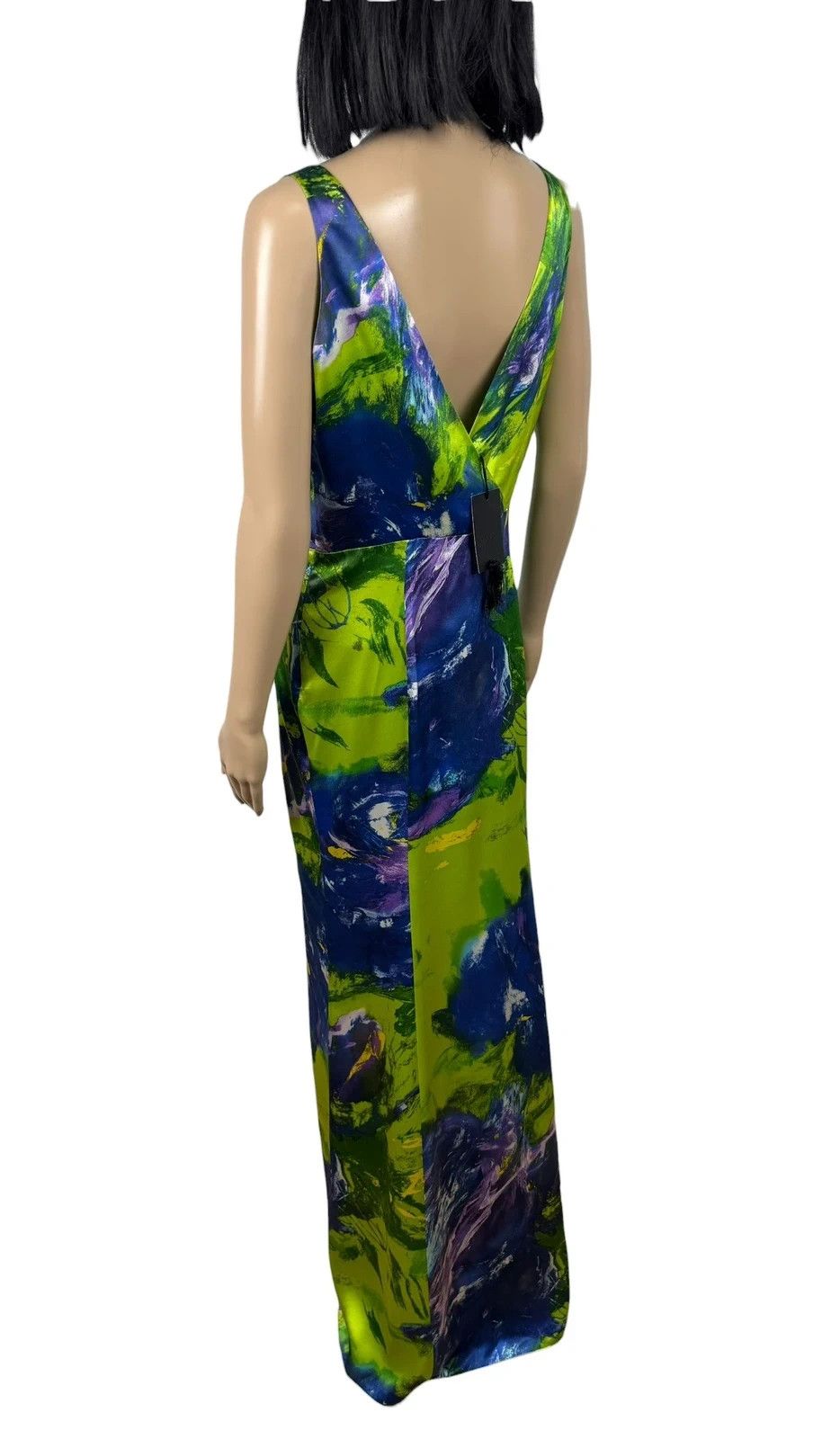 Other Renato Nucci Long Silk Dress Printed Draped size 42 Size L / US 10 / IT 46 - 7 Thumbnail