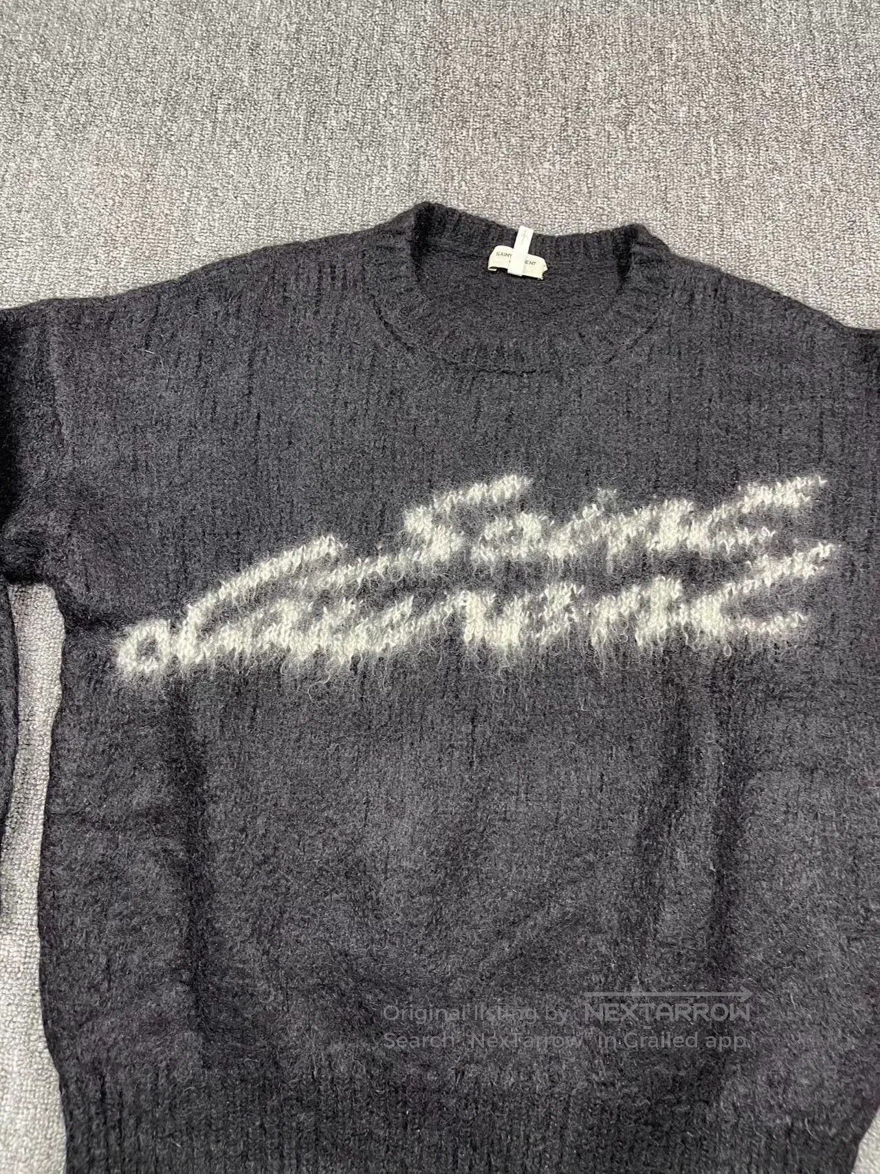 Saint Laurent Paris Saint Laurent FW22 Letter Jacquard Sweater. Size US XL / EU 56 / 4 - 2 Thumbnail