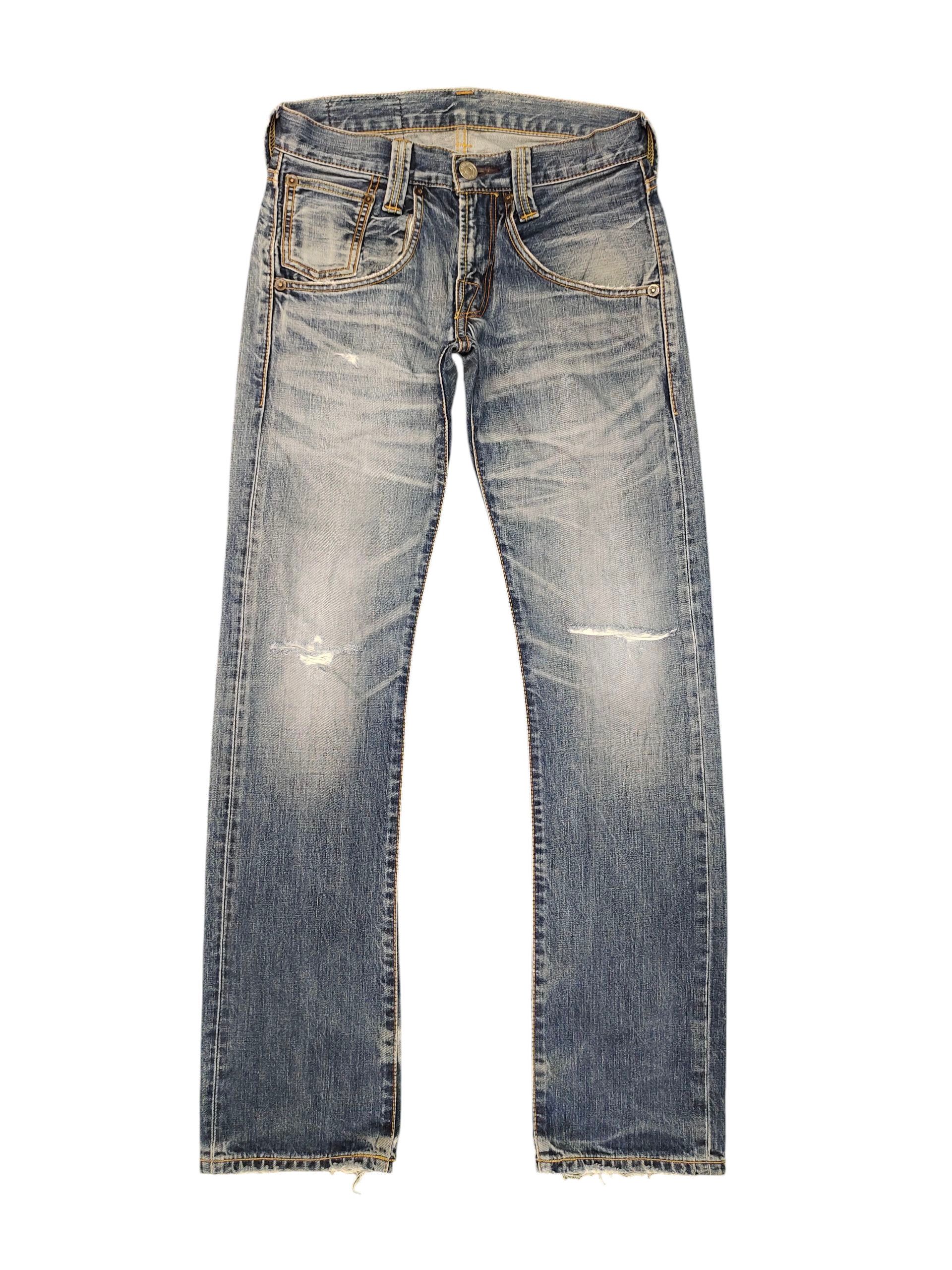 Levi's Vintage Clothing Vintage Levis 505 Clawmark Distress Sand Wash Denim Jeans Size US 29 - 1 Thumbnail