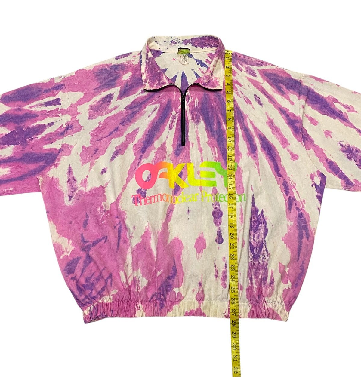 Oakley Vintage Oakley Thermonuclear Protection Tie Dye Half Zip Size US XL / EU 56 / 4 - 12 Thumbnail