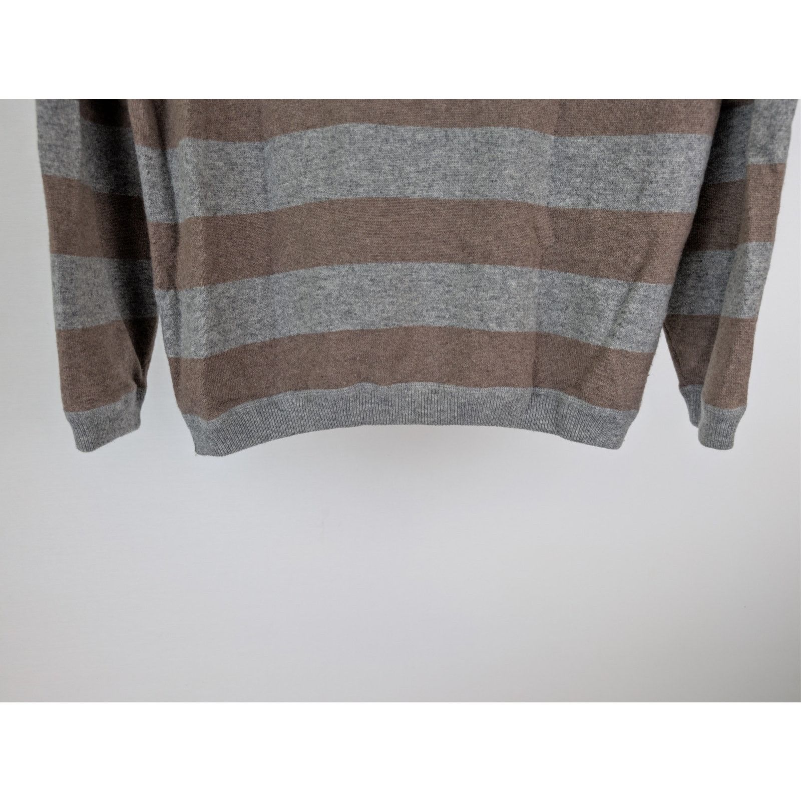 Brunello Cucinelli o1rshd1 CC20 Long Sleeve Striped Polo Shirt in Multicolor Size US M / EU 48-50 / 2 - 12 Thumbnail