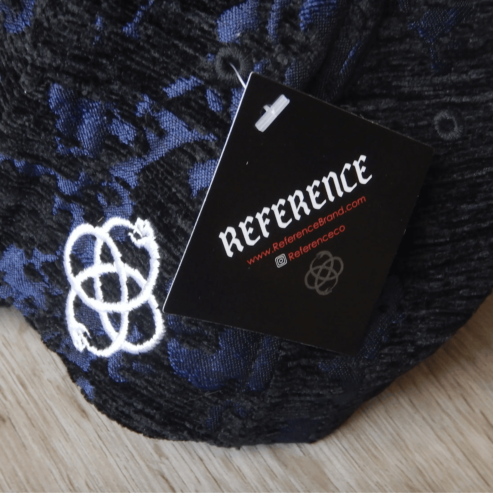 Other Reference Co Ltd. Brand "Luxe" Black/Blue Woven Hat Size ONE SIZE - 5 Thumbnail
