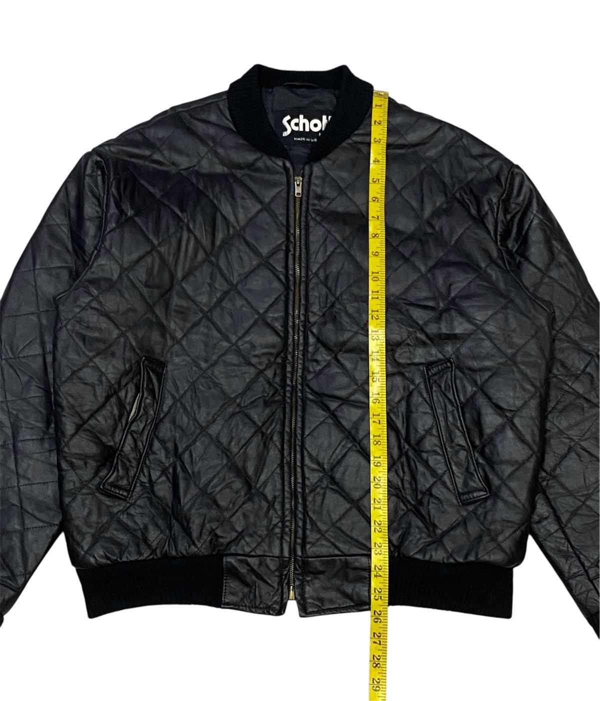 Schott Vintage 90s Schott NYC Leather Aviator Bomber Jacket Size US L / EU 52-54 / 3 - 17 Thumbnail