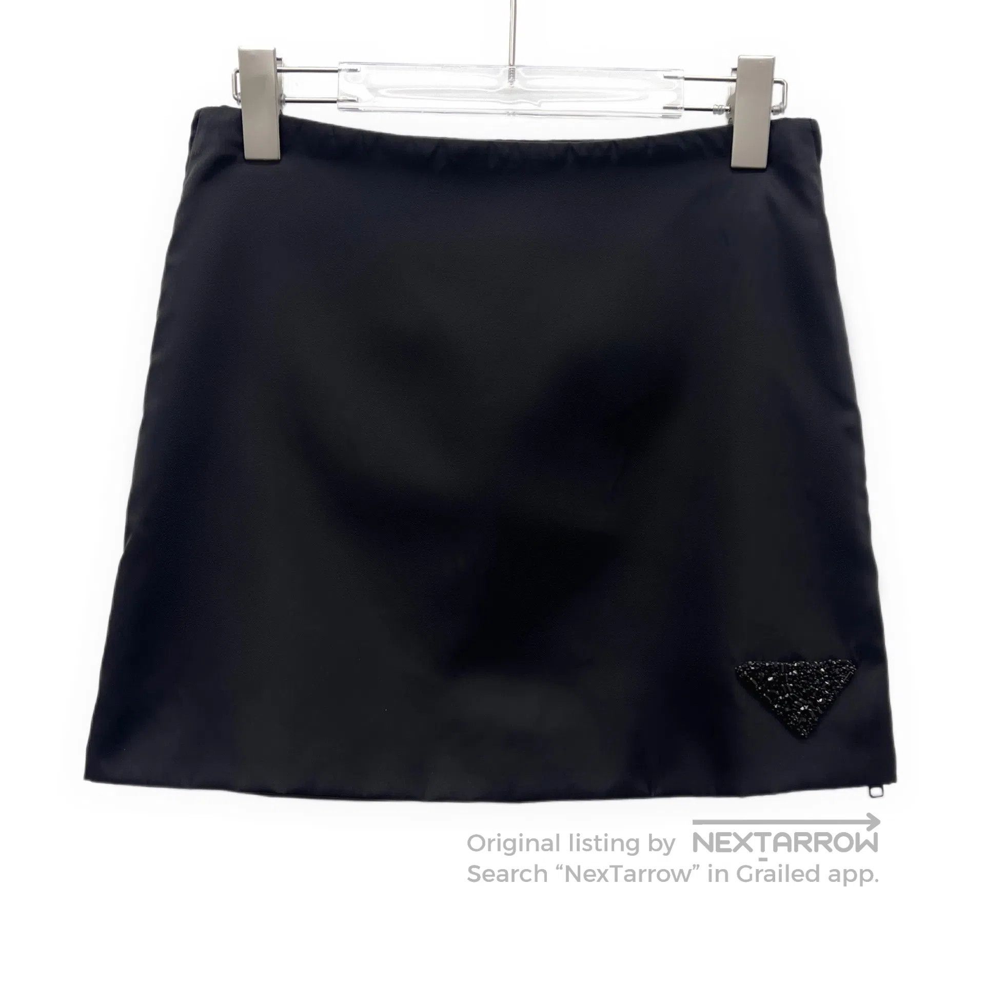 Prada Prada Black Triangular Studs Beaded Casual Knee-Length Ski Size 37" - 1 Thumbnail