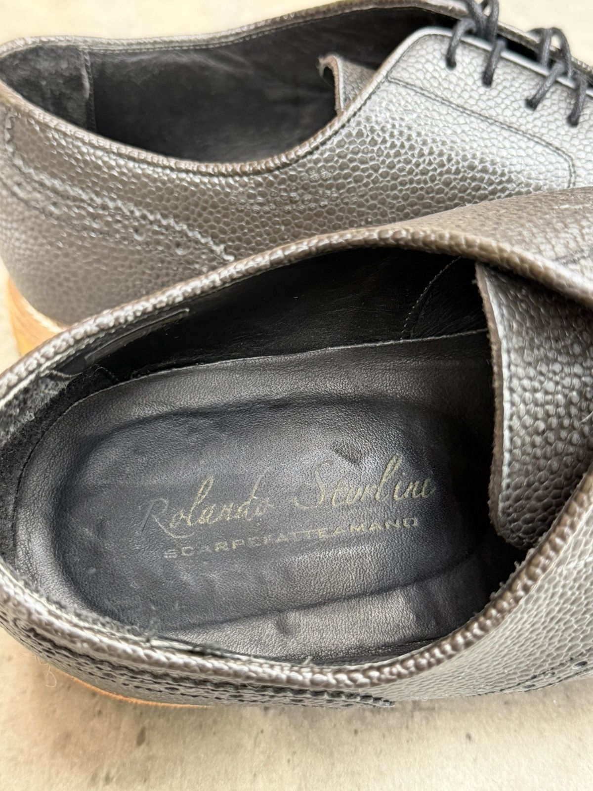 Other Rolando Sturlini Pebbled Leather Crepe Sole Derby Shoes 42 Size US 8 / EU 41 - 15 Thumbnail