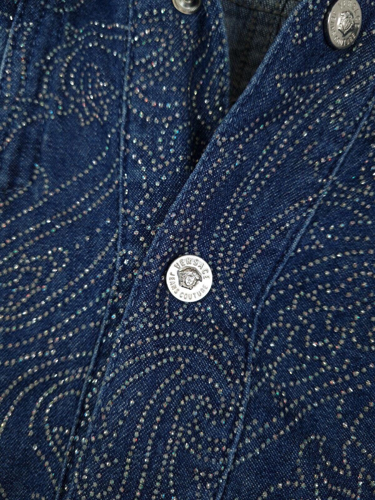 Versace Jeans Couture Versace Jeans Jacket Size Small Denim Sparkle Vtg Size S / US 4 / IT 40 - 4 Thumbnail