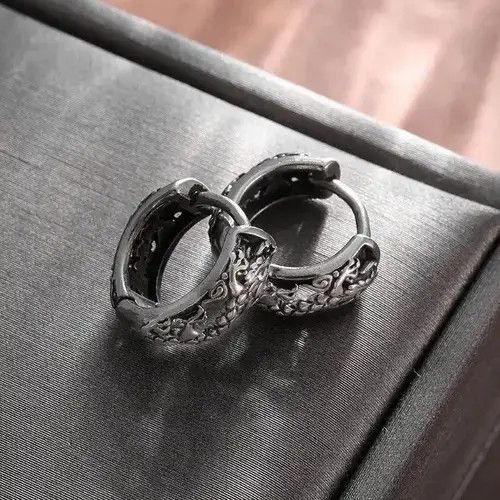 Designer × Jewelry Retro Dragon Pattern Earrings (1pairs） Size ONE SIZE - 3 Thumbnail