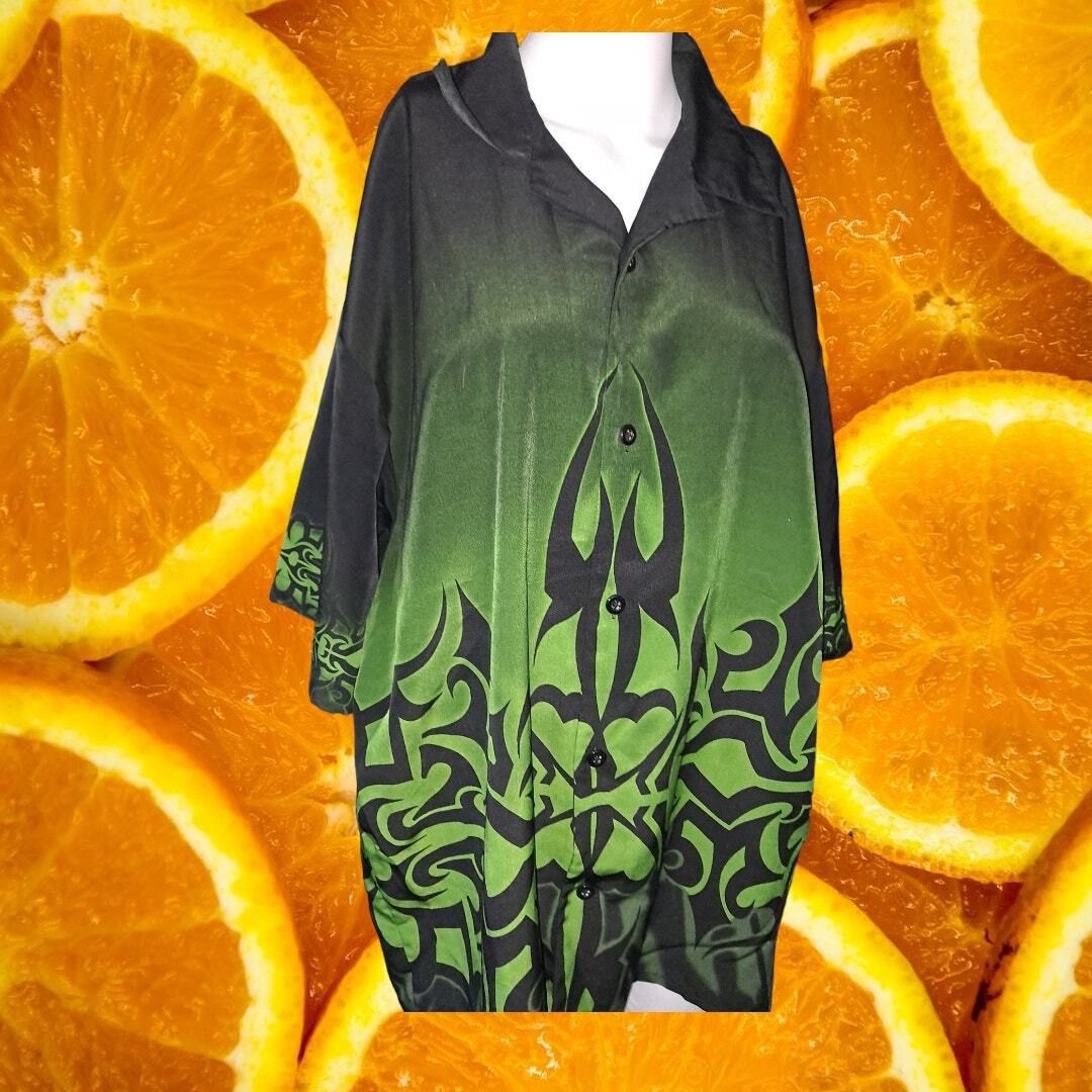 Other Amplify Y2K Tribal Green and Black Button Up Size XL Size US XL / EU 56 / 4 - 2 Thumbnail