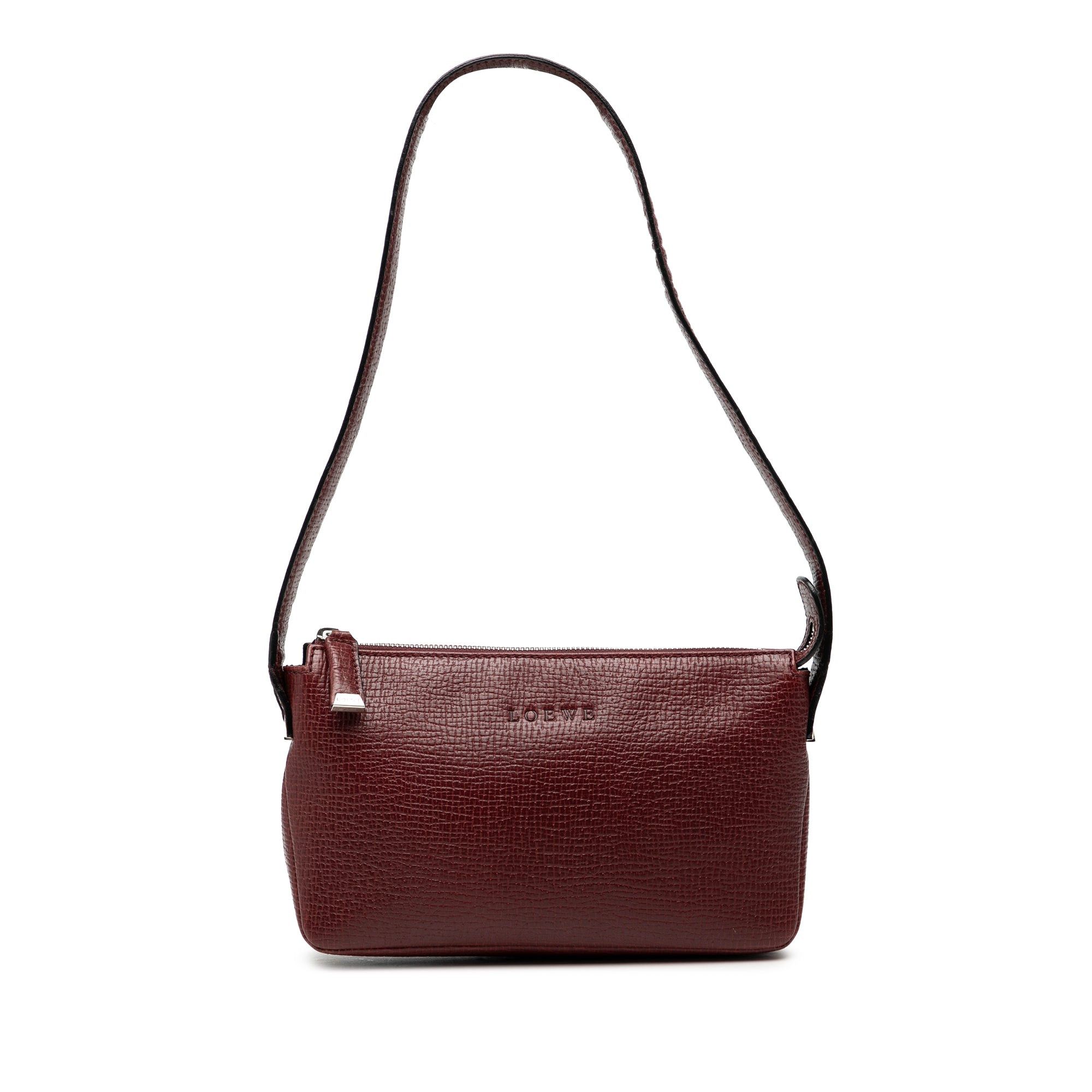 Textured Leather Shoulder Bag