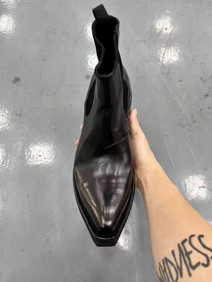 Japanese Brand Real Cow Genuine Leather Designer British Chelsea Boots Size US 11 / EU 44 - 10 Thumbnail