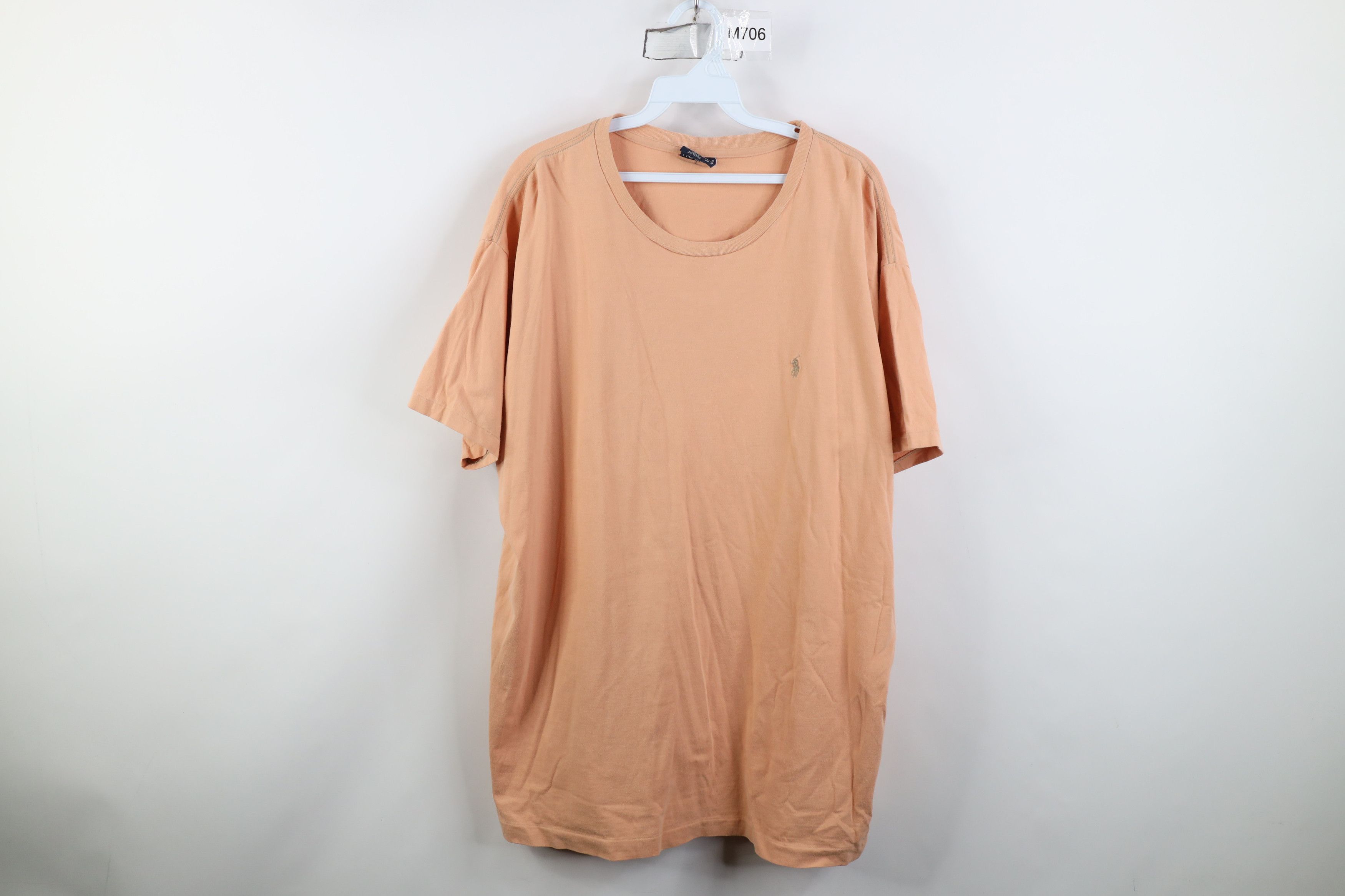 Ralph Lauren Vintage 90s Ralph Lauren Short Sleeve T-Shirt Cotton Peach Size US XL / EU 56 / 4 - 1 Thumbnail