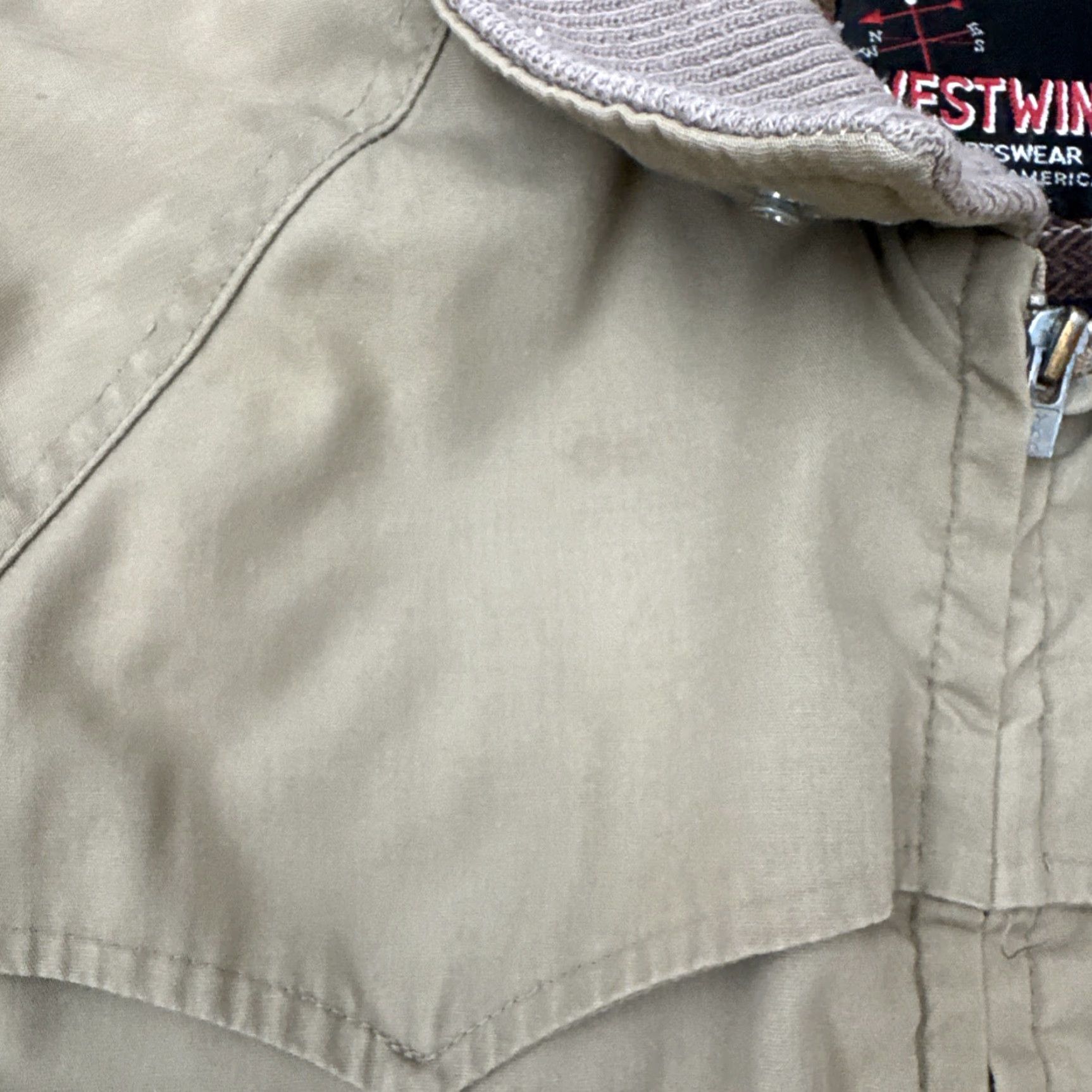 Vintage Vintage West Wind Jacket Coat Mens L Tan Cotton Blend Lined 70s 80s USA Ranch Casual Coat Winter Fall Spring Sound USA Men Lup Size US L / EU 52-54 / 3 - 5 Thumbnail