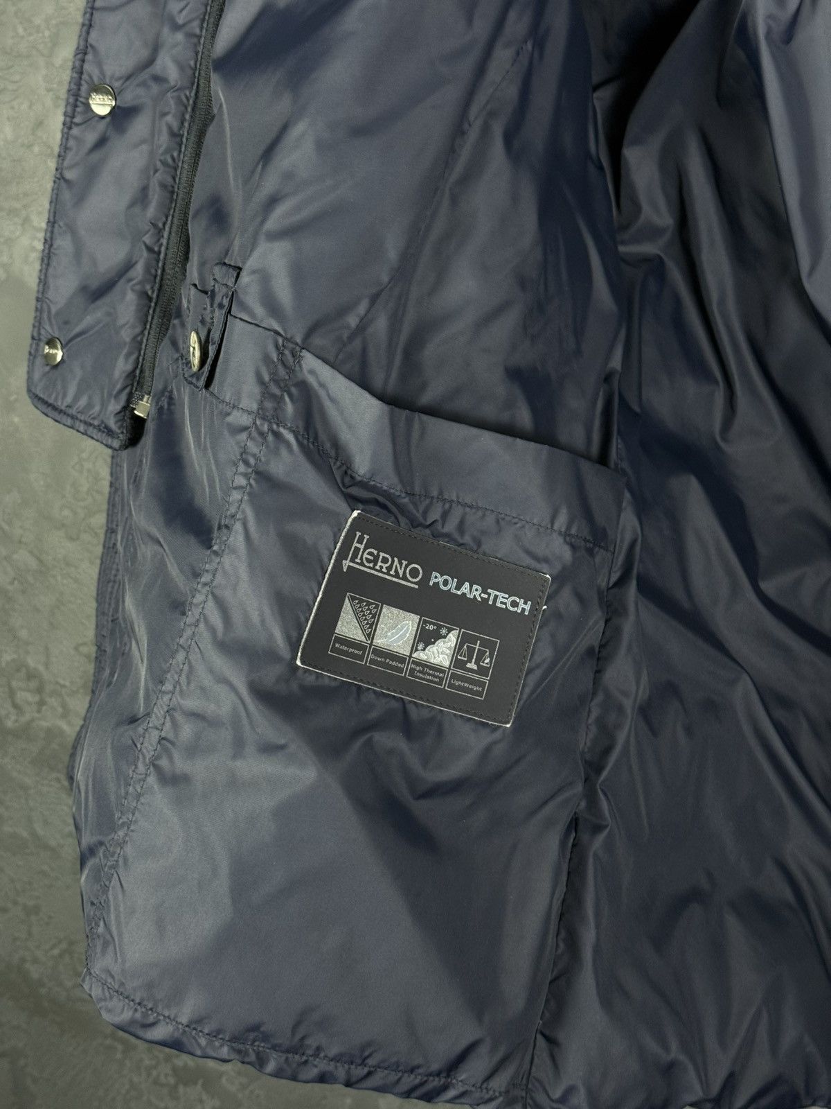 Herno HERNO Mens Polar-Tech Jacket Down Puffer Dark Blue 50 Size US M / EU 48-50 / 2 - 20 Thumbnail
