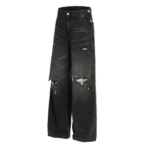 Japanese Brand × Jean Pants American retro washed distressed men's ripped jeans Size US 32 / EU 48 - 2 Thumbnail
